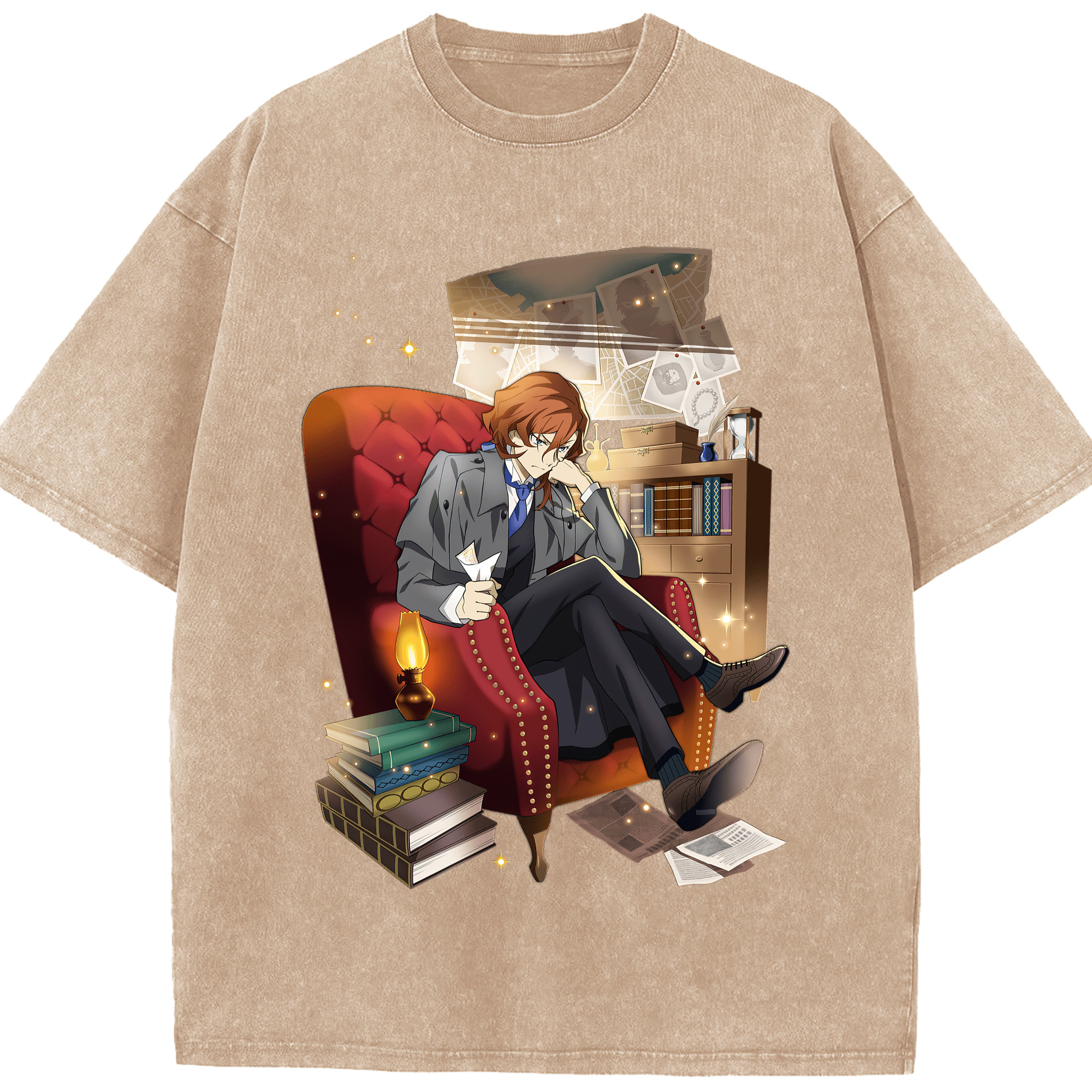 （画像用） 文豪ストレイドッグス Bungo Stray Dogs 綿100% ヴィンテージ風 半袖Tシャツ（フロントプリント）