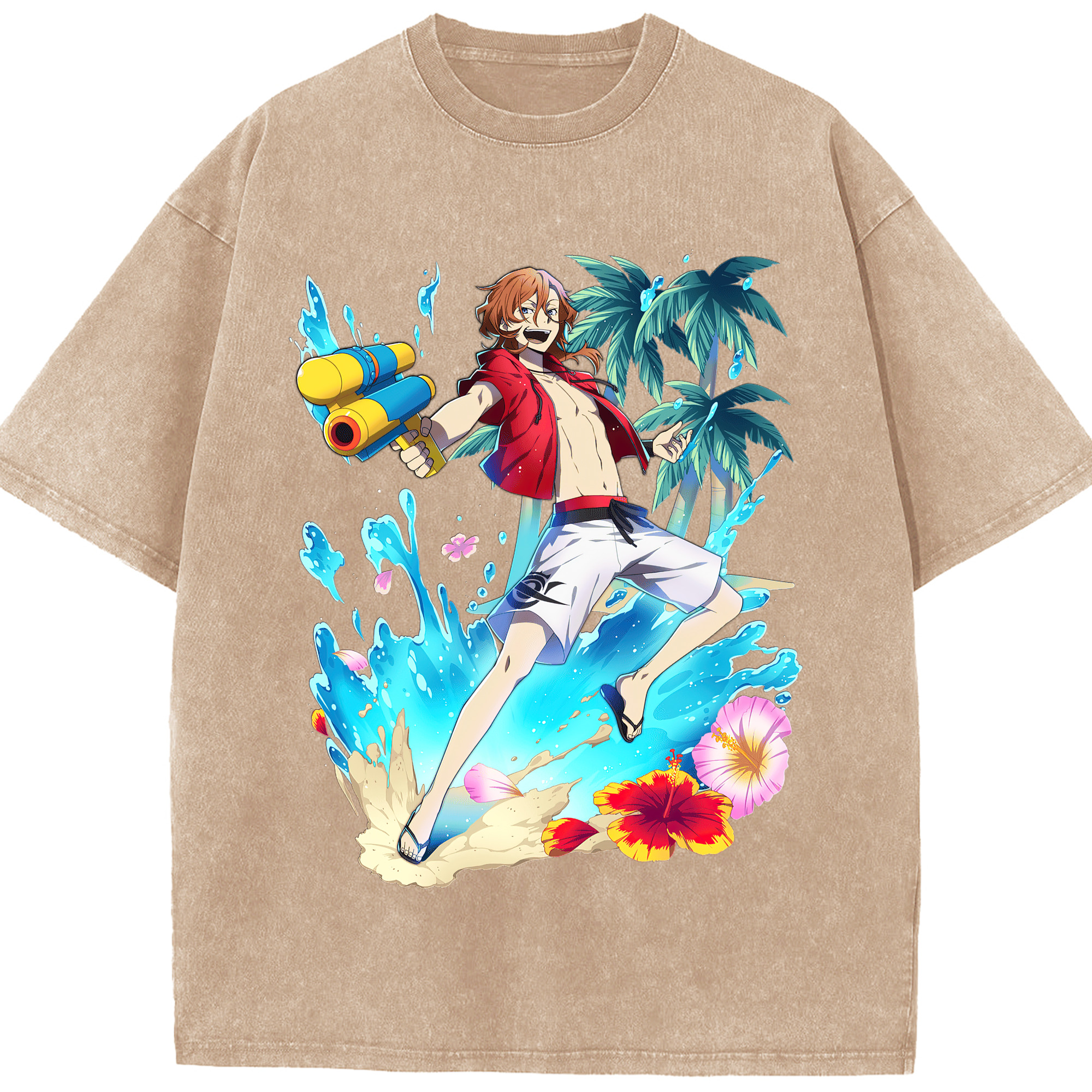 （画像用） 文豪ストレイドッグス Bungo Stray Dogs 綿100% ヴィンテージ風 半袖Tシャツ（フロントプリント）