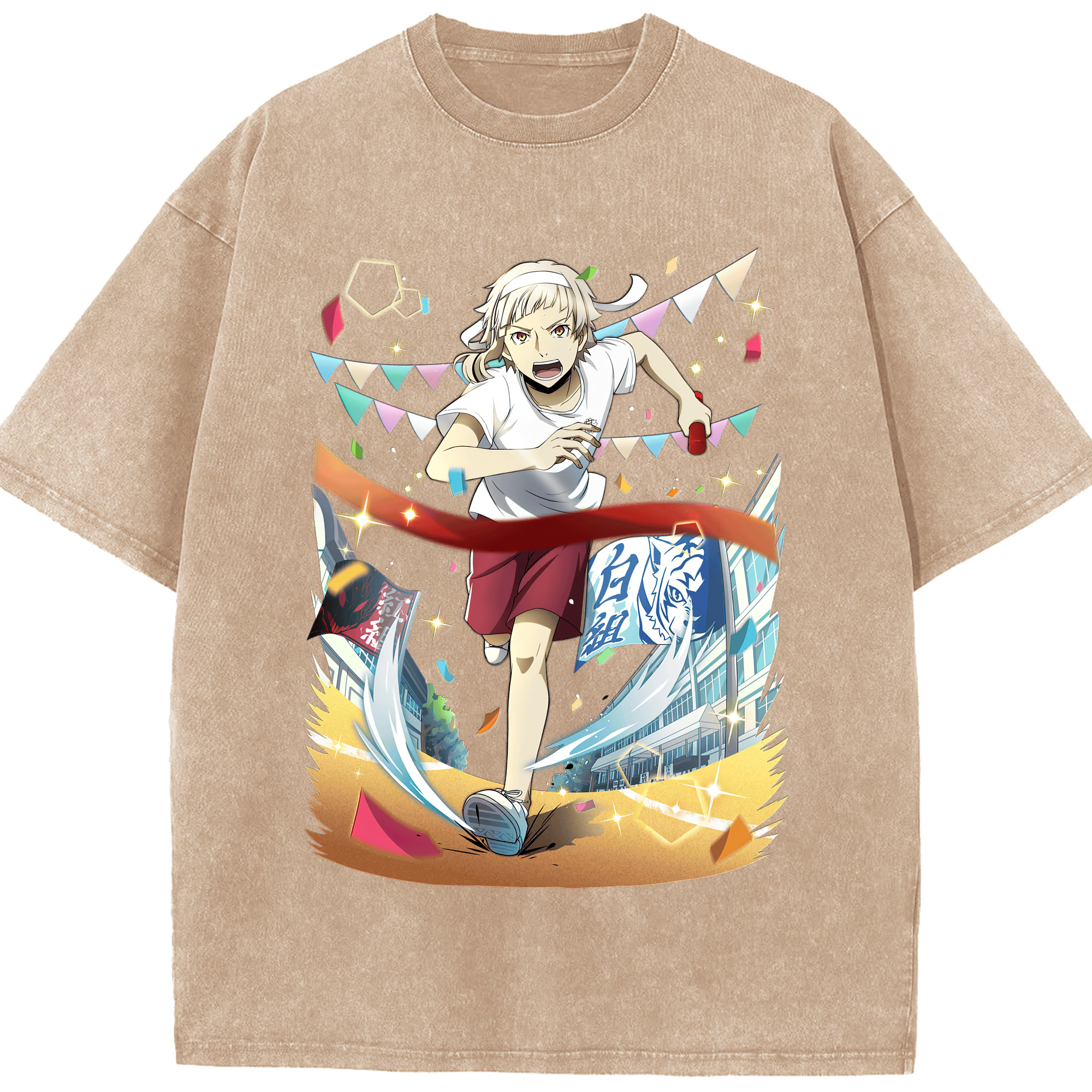 （画像用） 文豪ストレイドッグス Bungo Stray Dogs 綿100% ヴィンテージ風 半袖Tシャツ（フロントプリント）
