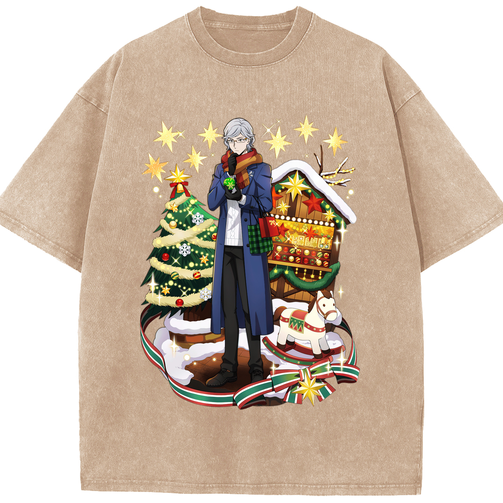 （画像用） 文豪ストレイドッグス Bungo Stray Dogs 綿100% ヴィンテージ風 半袖Tシャツ（フロントプリント）
