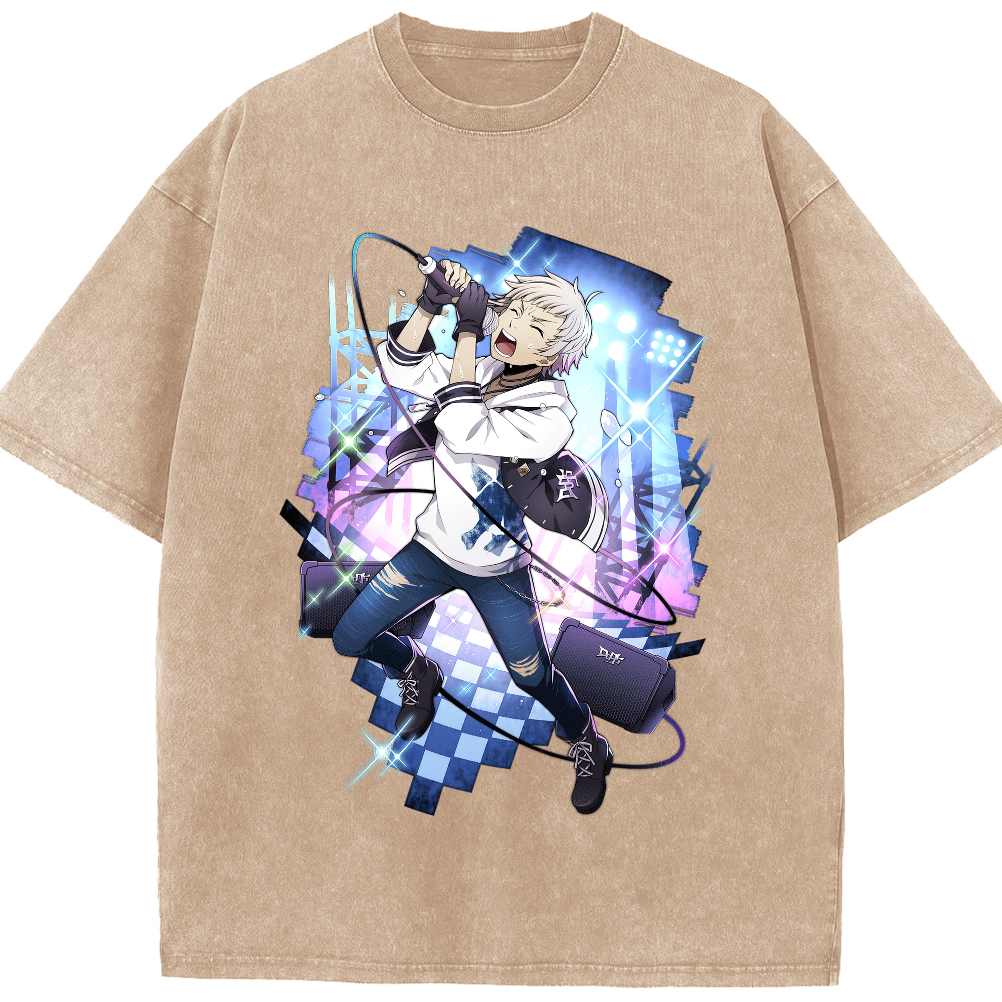 （画像用） 文豪ストレイドッグス Bungo Stray Dogs 綿100% ヴィンテージ風 半袖Tシャツ（フロントプリント）