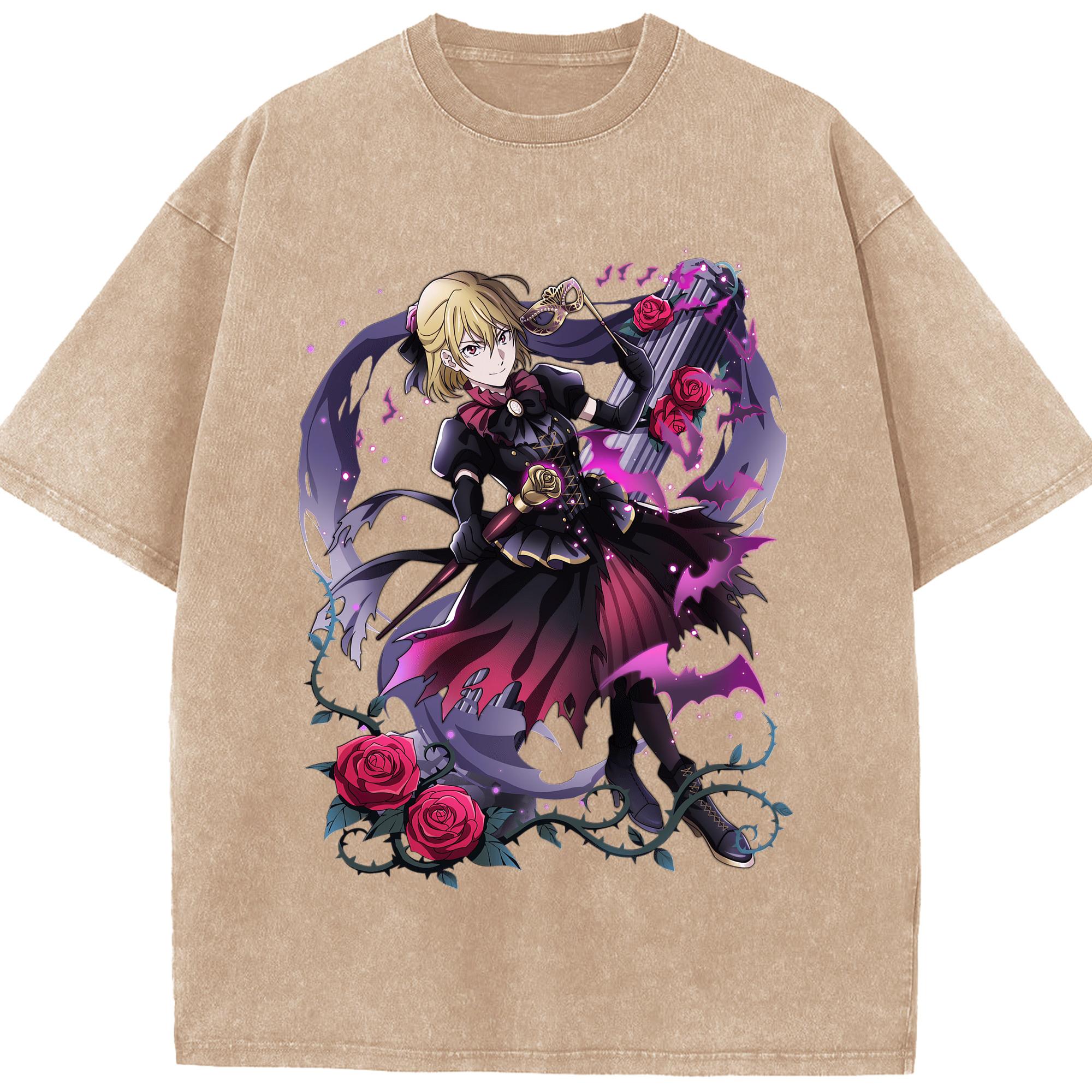 （画像用） 文豪ストレイドッグス Bungo Stray Dogs 綿100% ヴィンテージ風 半袖Tシャツ（フロントプリント）