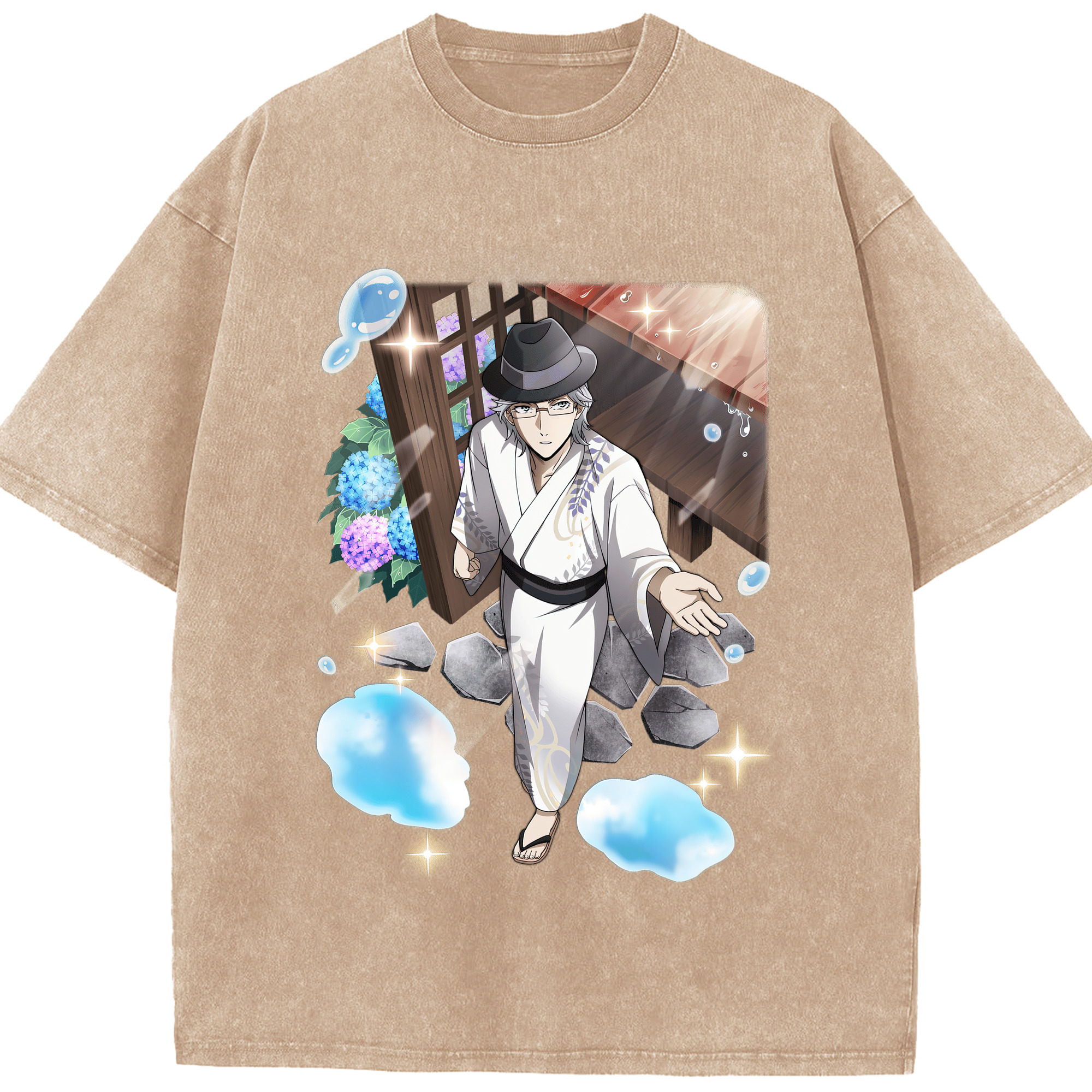 （画像用） 文豪ストレイドッグス Bungo Stray Dogs 綿100% ヴィンテージ風 半袖Tシャツ（フロントプリント）