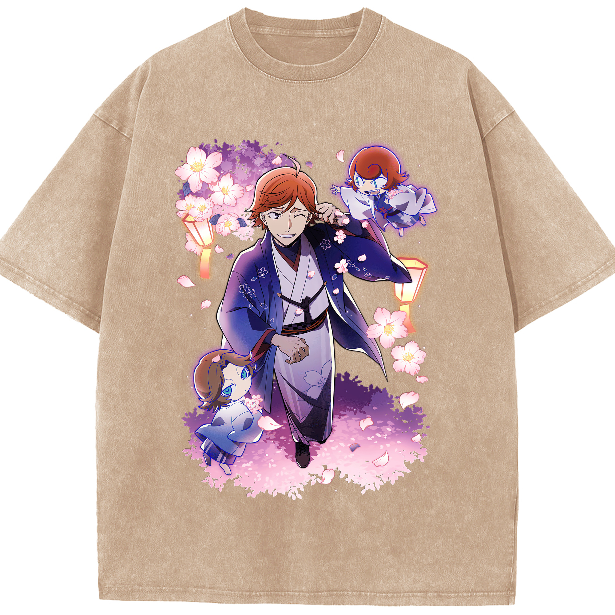 （画像用） 文豪ストレイドッグス Bungo Stray Dogs 綿100% ヴィンテージ風 半袖Tシャツ（フロントプリント）