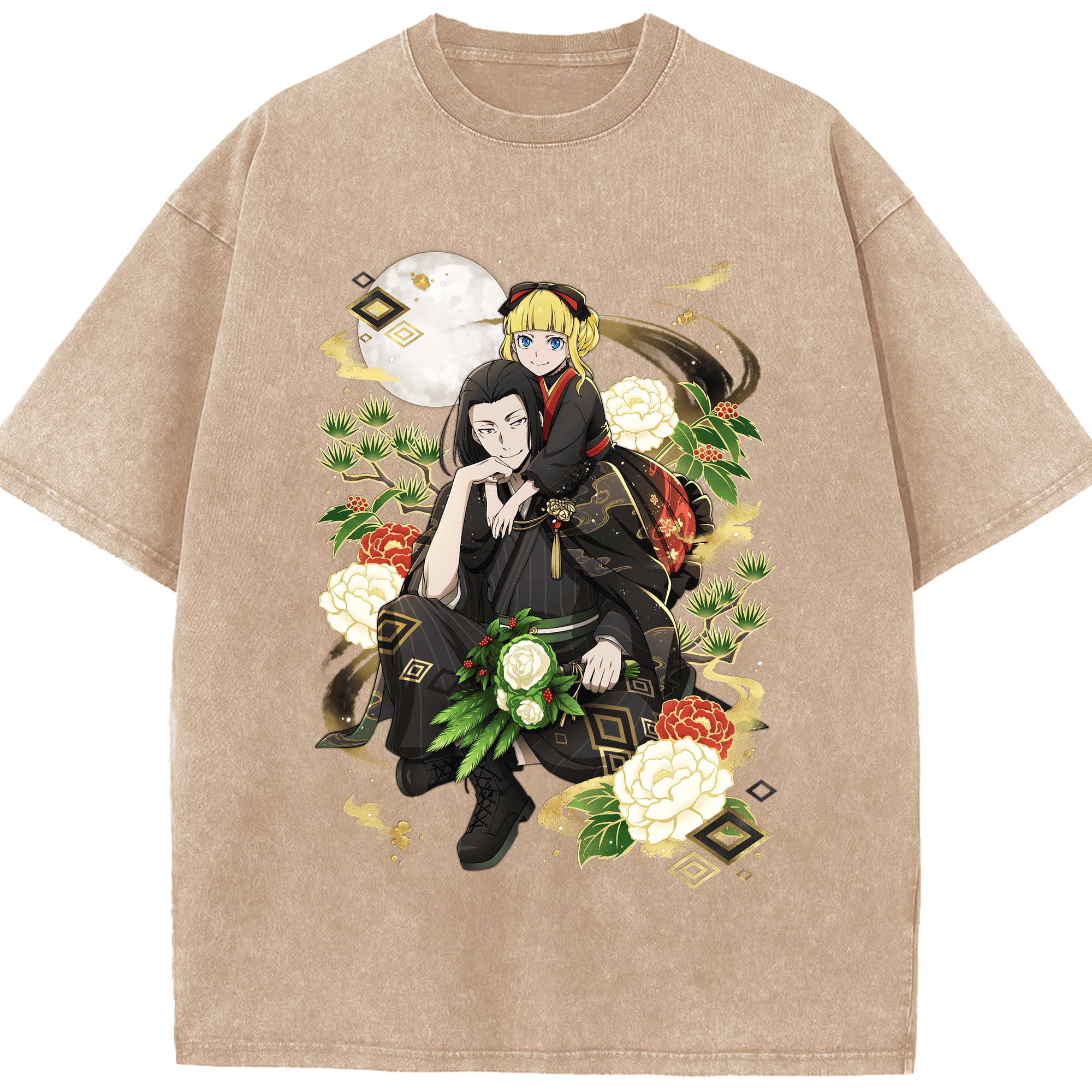 （画像用） 文豪ストレイドッグス Bungo Stray Dogs 綿100% ヴィンテージ風 半袖Tシャツ（フロントプリント）