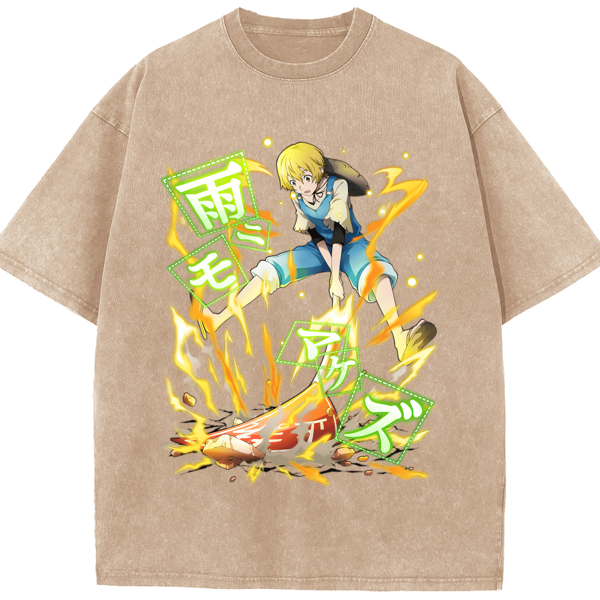 （画像用） 文豪ストレイドッグス Bungo Stray Dogs 綿100% ヴィンテージ風 半袖Tシャツ（フロントプリント）