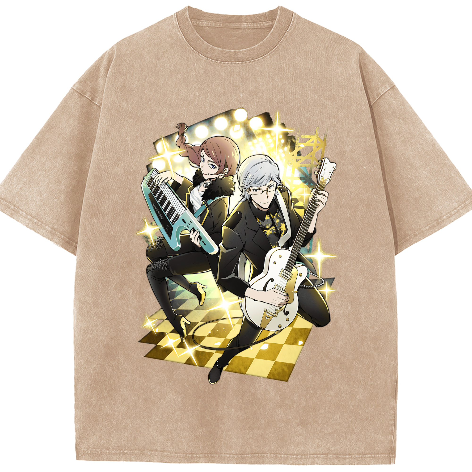 （画像用） 文豪ストレイドッグス Bungo Stray Dogs 綿100% ヴィンテージ風 半袖Tシャツ（フロントプリント）