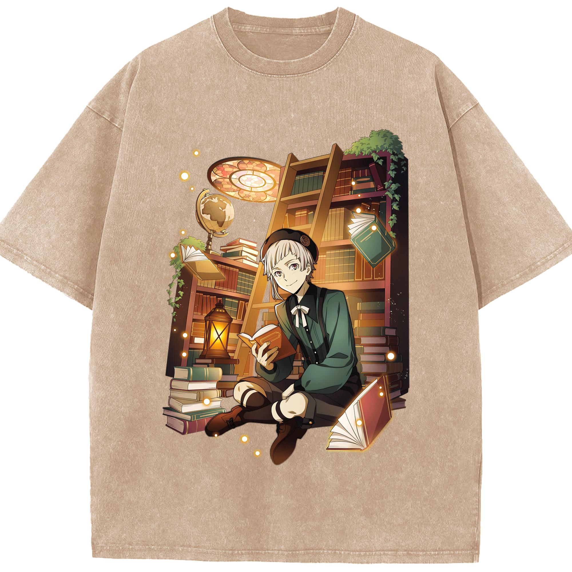 （画像用） 文豪ストレイドッグス Bungo Stray Dogs 綿100% ヴィンテージ風 半袖Tシャツ（フロントプリント）