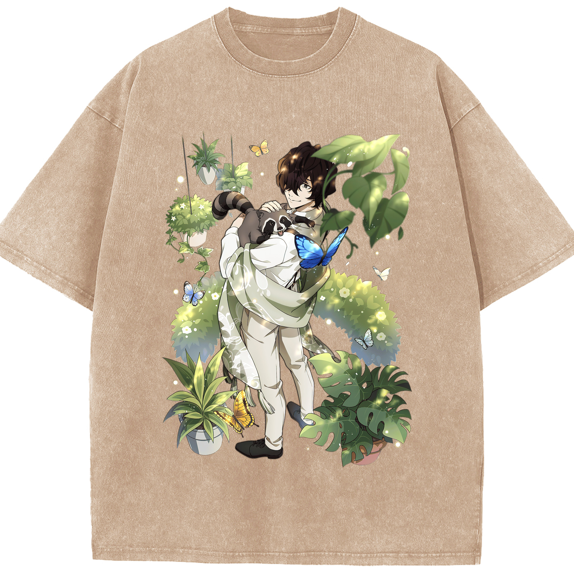 （画像用） 文豪ストレイドッグス Bungo Stray Dogs 綿100% ヴィンテージ風 半袖Tシャツ（フロントプリント）