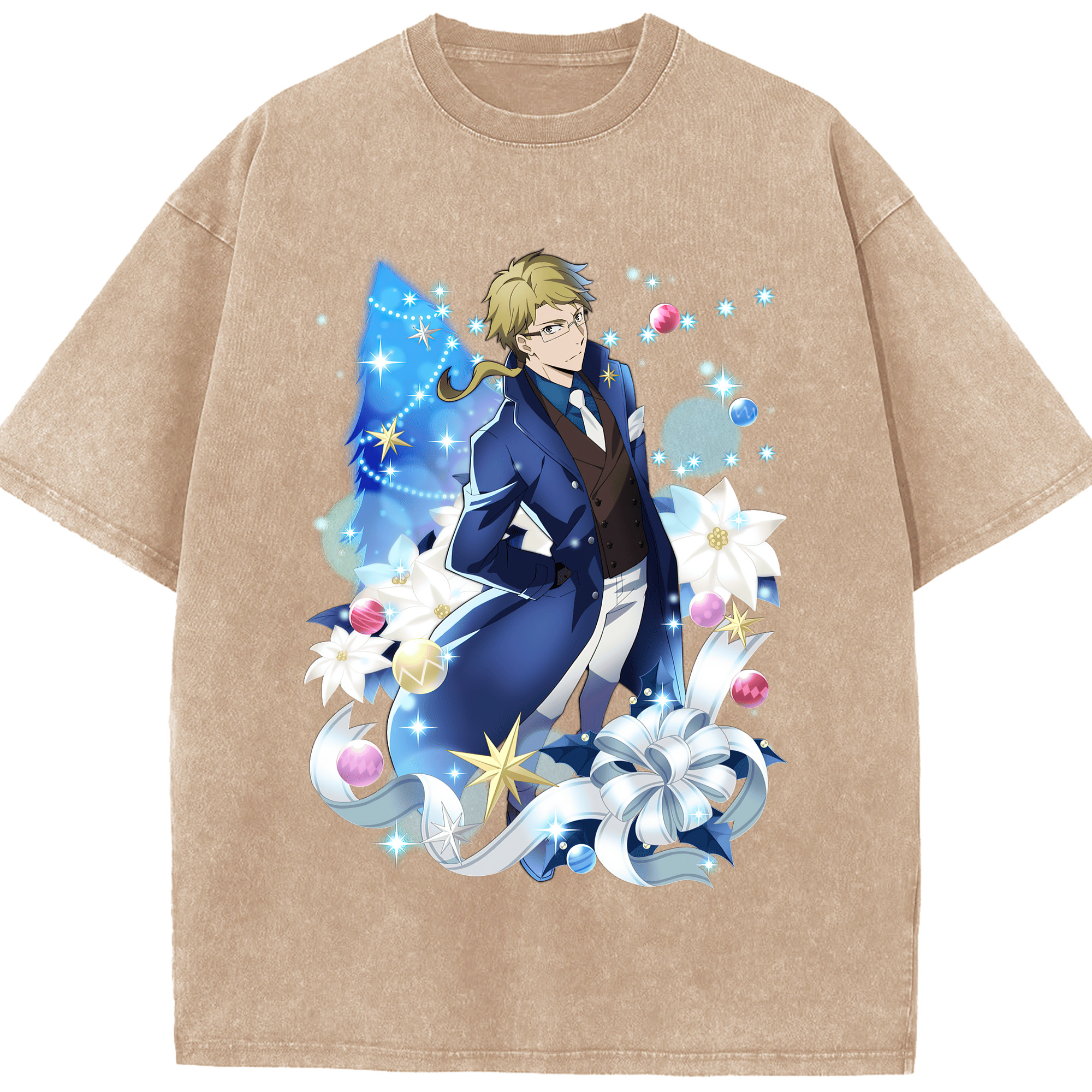 （画像用） 文豪ストレイドッグス Bungo Stray Dogs 綿100% ヴィンテージ風 半袖Tシャツ（フロントプリント）