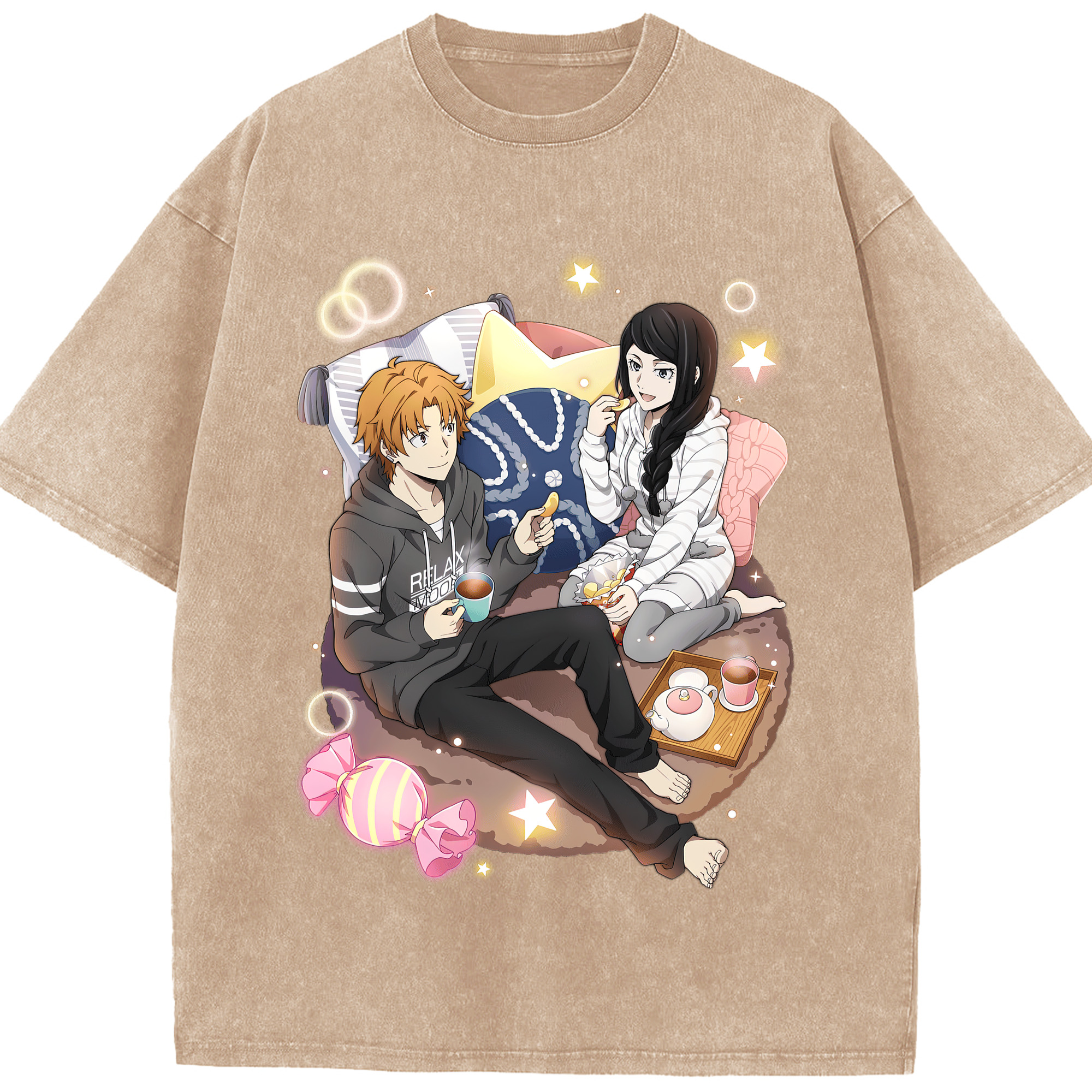（画像用） 文豪ストレイドッグス Bungo Stray Dogs 綿100% ヴィンテージ風 半袖Tシャツ（フロントプリント）