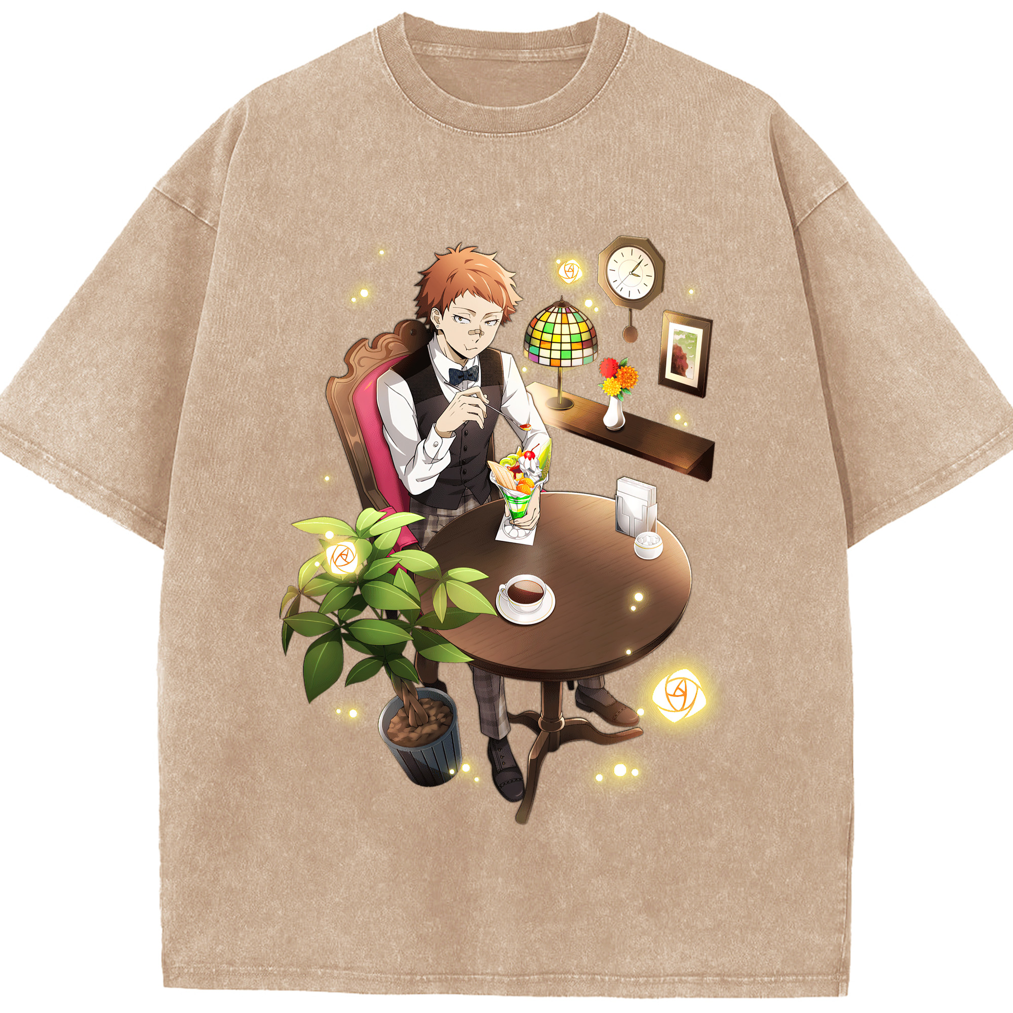 （画像用） 文豪ストレイドッグス Bungo Stray Dogs 綿100% ヴィンテージ風 半袖Tシャツ（フロントプリント）