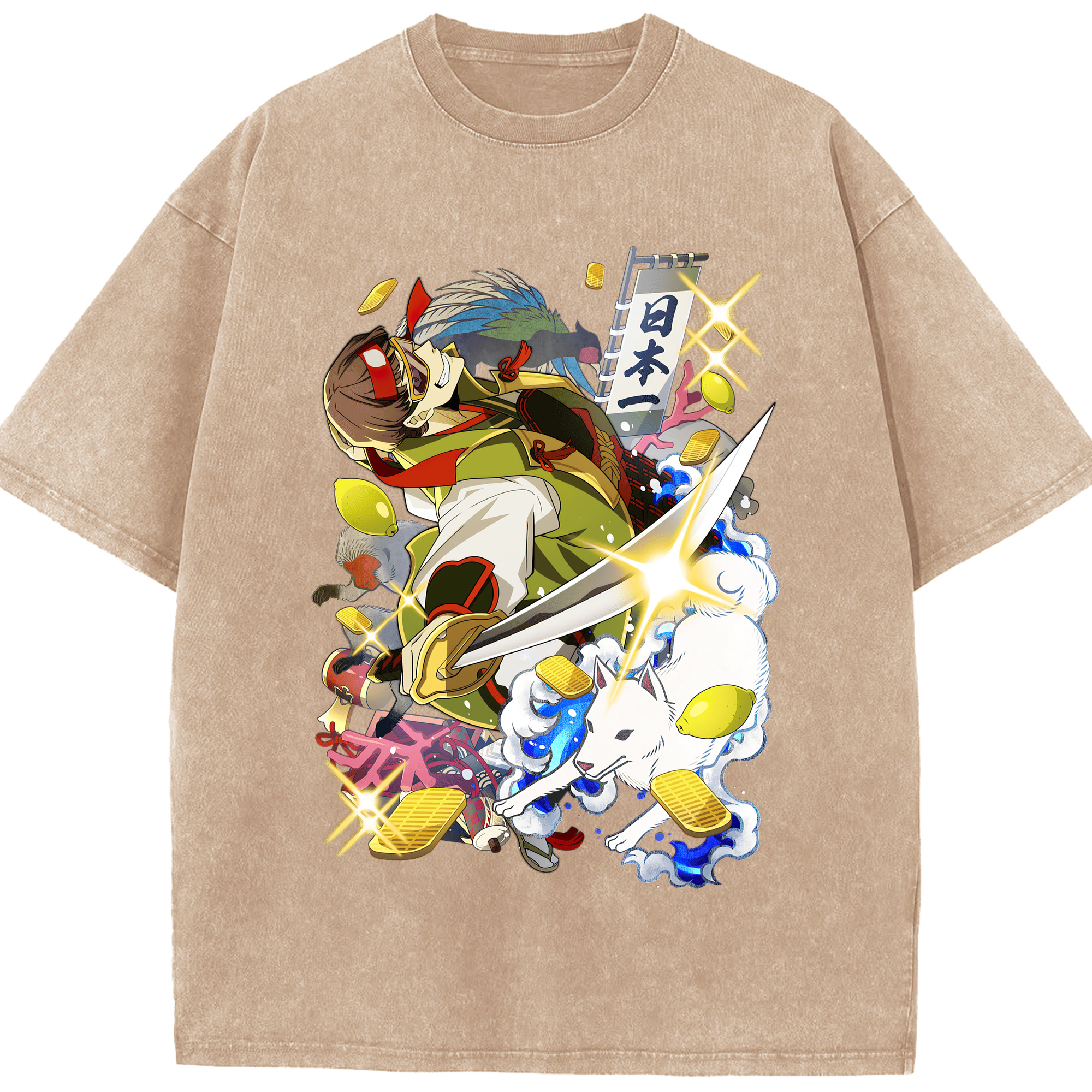 （画像用） 文豪ストレイドッグス Bungo Stray Dogs 綿100% ヴィンテージ風 半袖Tシャツ（フロントプリント）