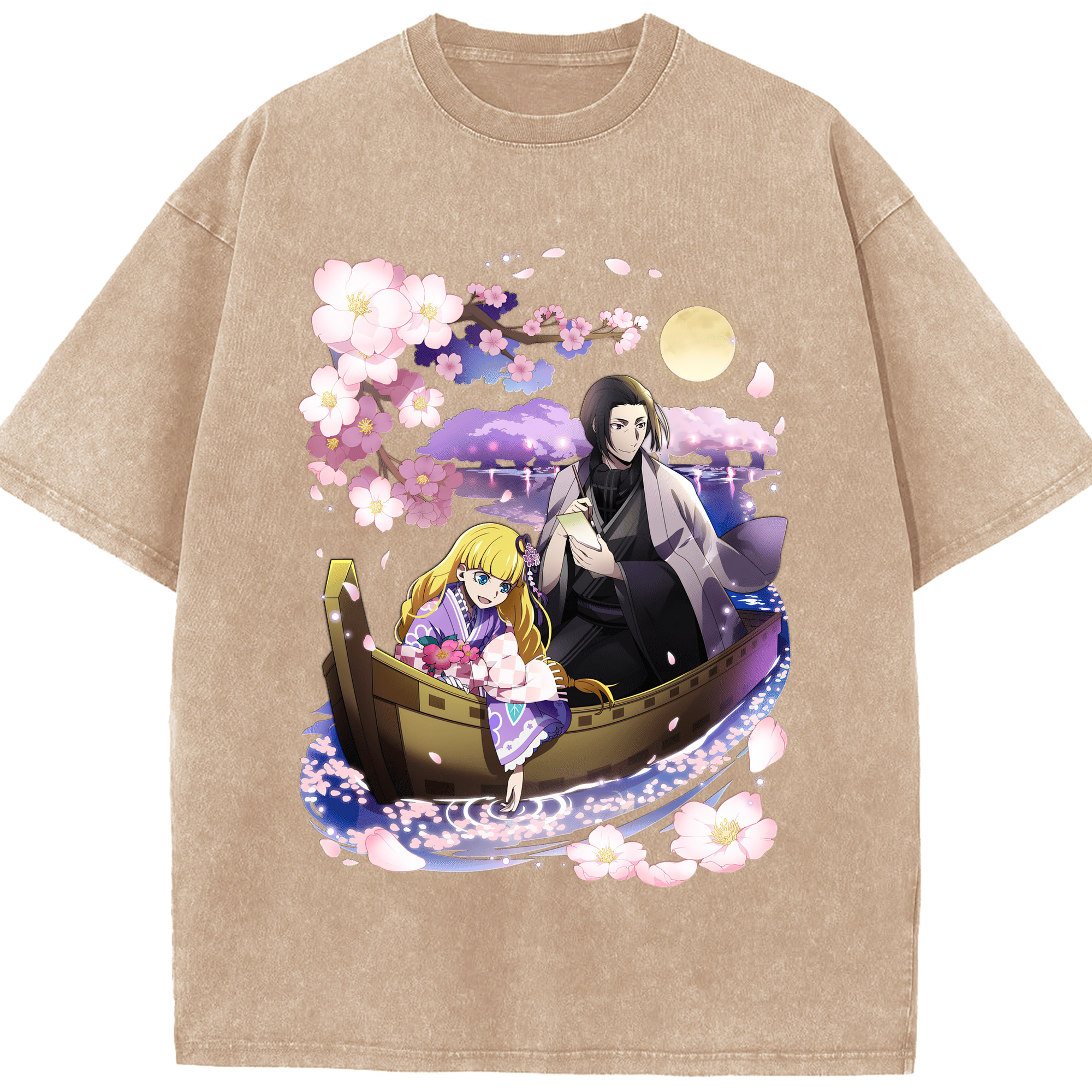 （画像用） 文豪ストレイドッグス Bungo Stray Dogs 綿100% ヴィンテージ風 半袖Tシャツ（フロントプリント）