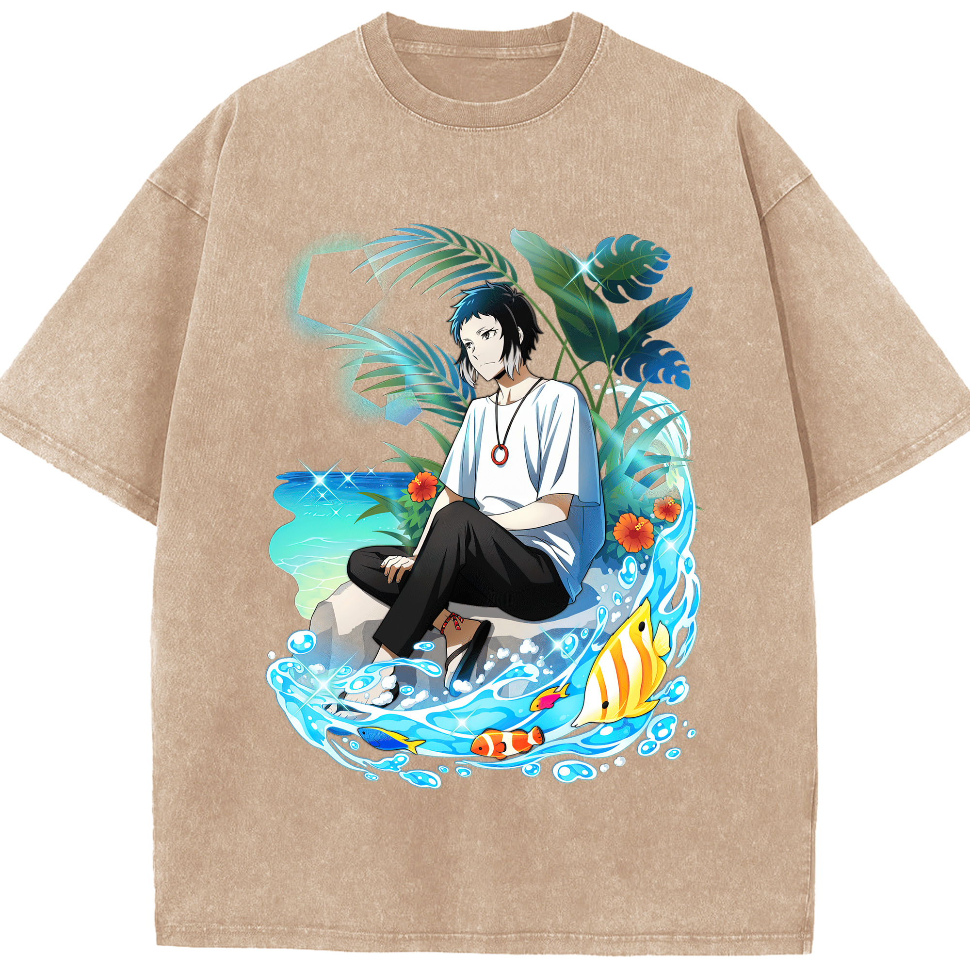 （画像用） 文豪ストレイドッグス Bungo Stray Dogs 綿100% ヴィンテージ風 半袖Tシャツ（フロントプリント）