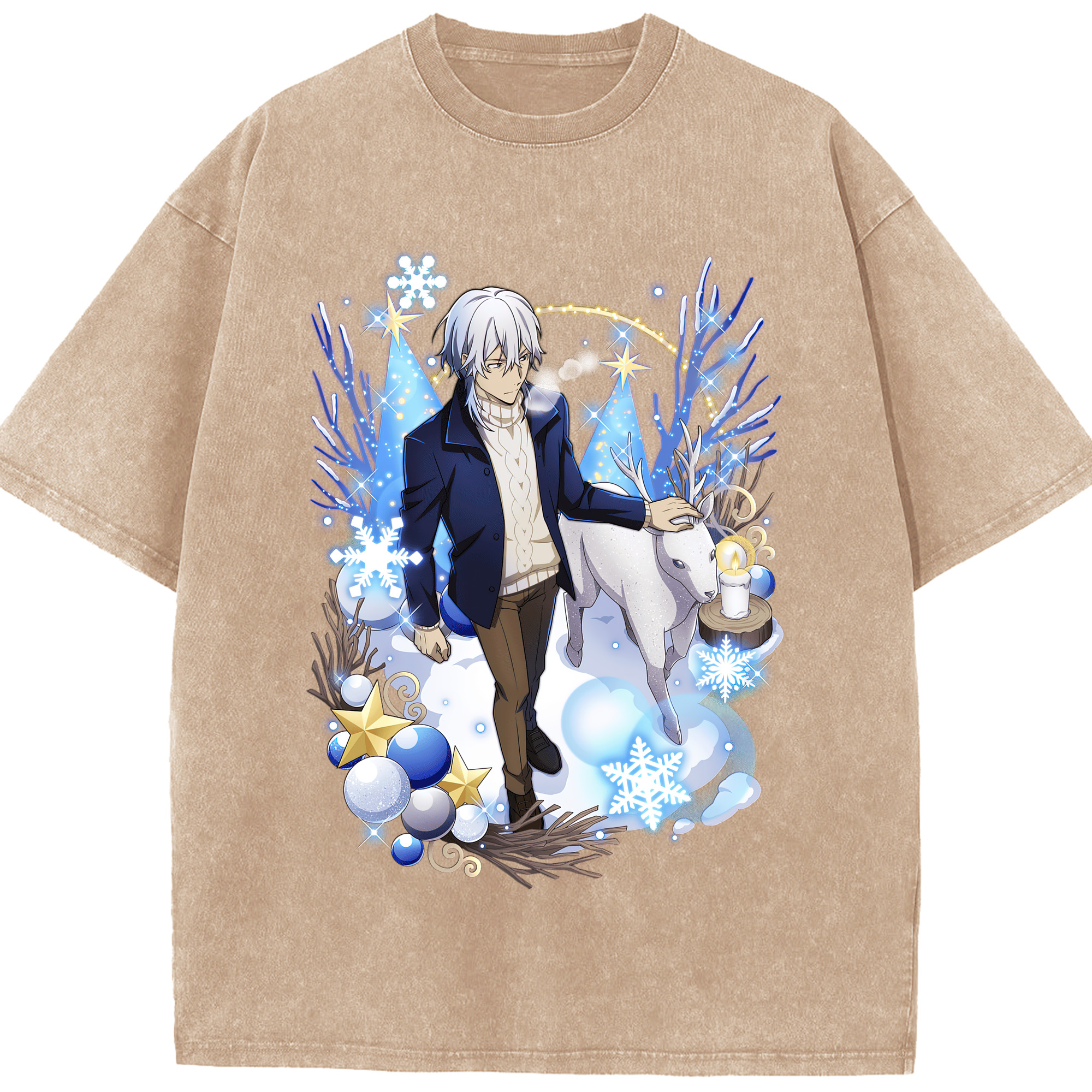（画像用） 文豪ストレイドッグス Bungo Stray Dogs 綿100% ヴィンテージ風 半袖Tシャツ（フロントプリント）