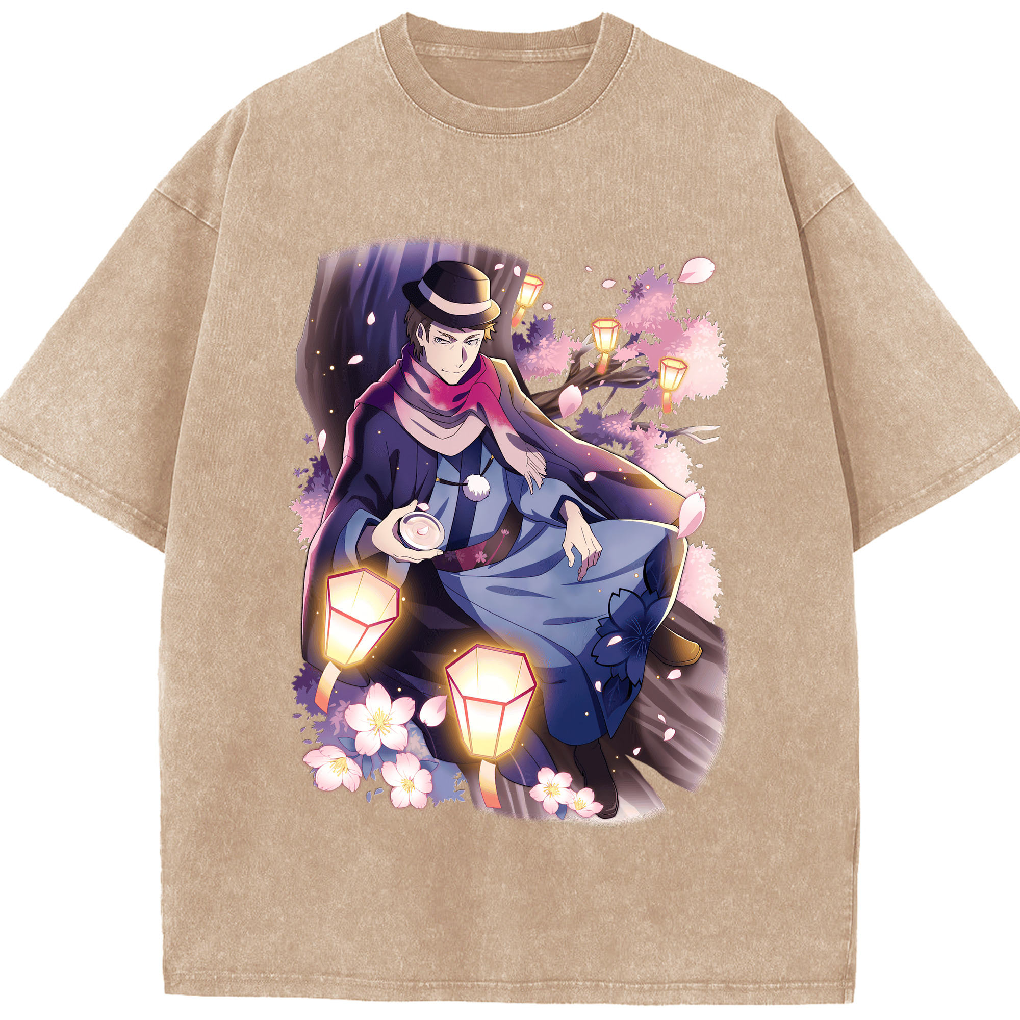 （画像用） 文豪ストレイドッグス Bungo Stray Dogs 綿100% ヴィンテージ風 半袖Tシャツ（フロントプリント）
