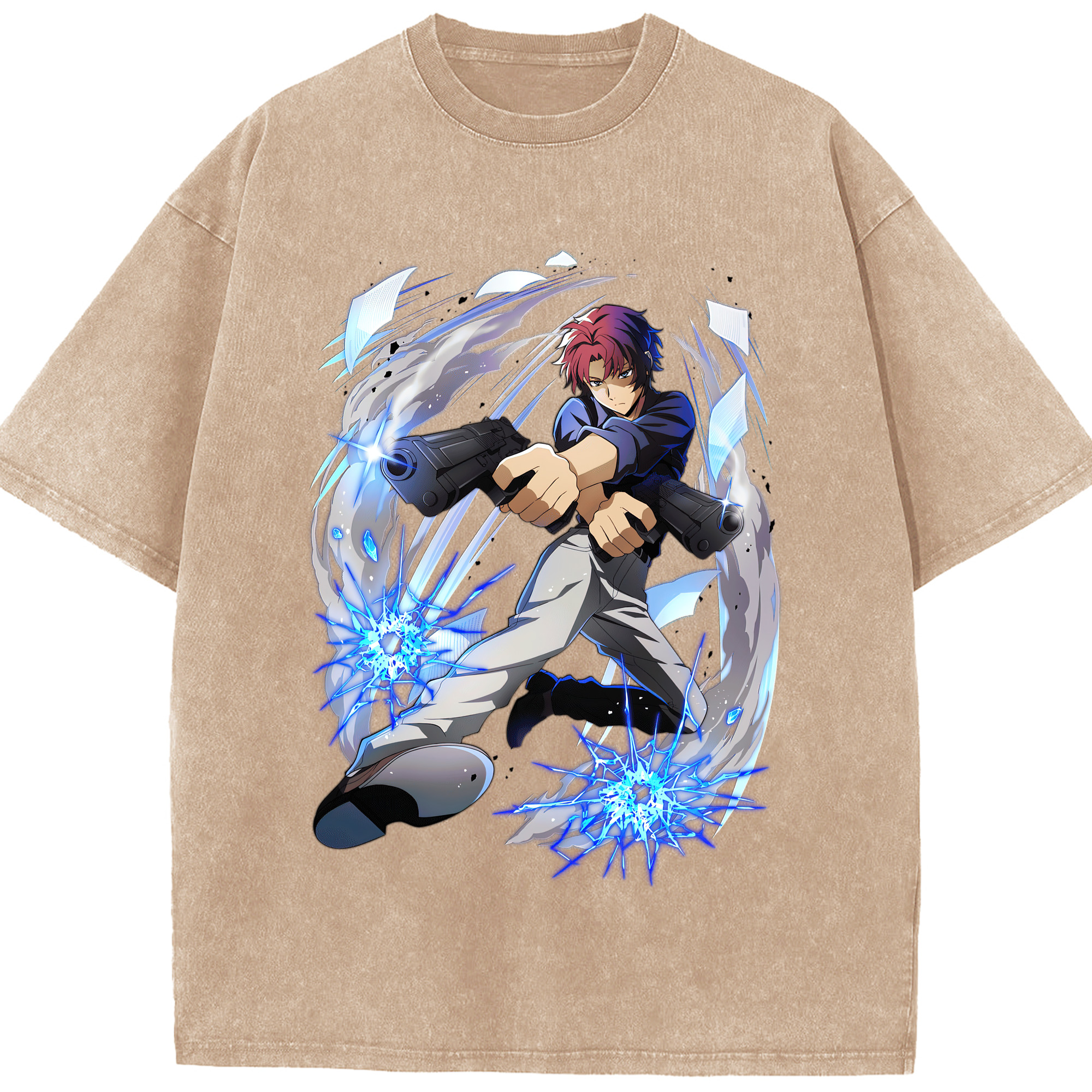 （画像用） 文豪ストレイドッグス Bungo Stray Dogs 綿100% ヴィンテージ風 半袖Tシャツ（フロントプリント）