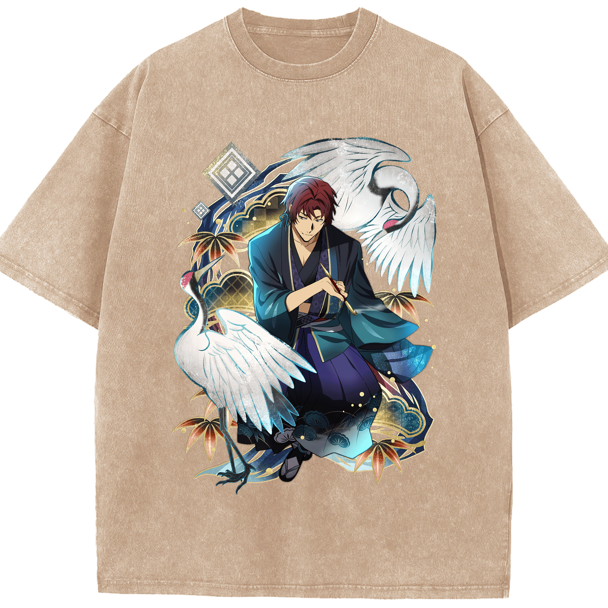 （画像用） 文豪ストレイドッグス Bungo Stray Dogs 綿100% ヴィンテージ風 半袖Tシャツ（フロントプリント）