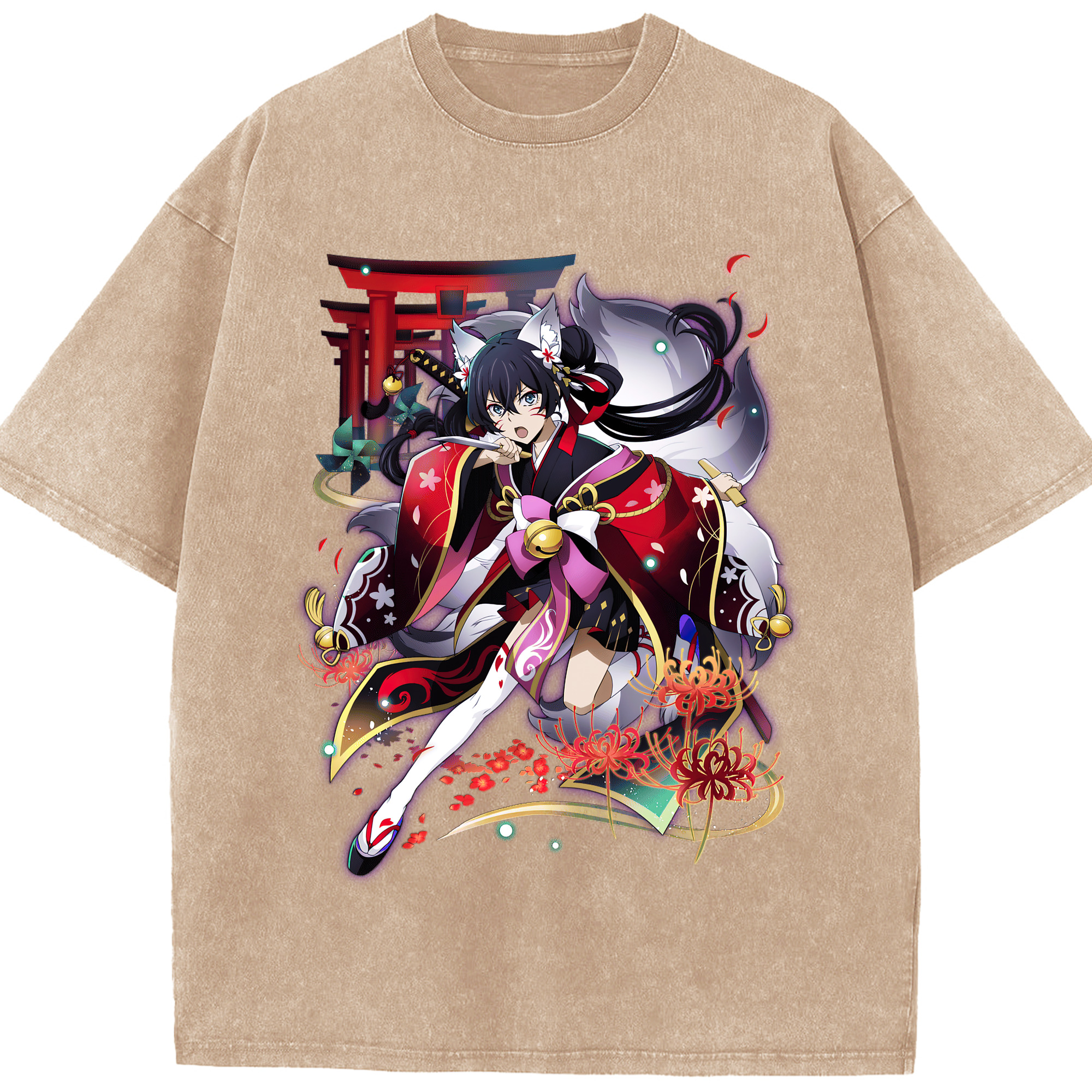 （画像用） 文豪ストレイドッグス Bungo Stray Dogs 綿100% ヴィンテージ風 半袖Tシャツ（フロントプリント）