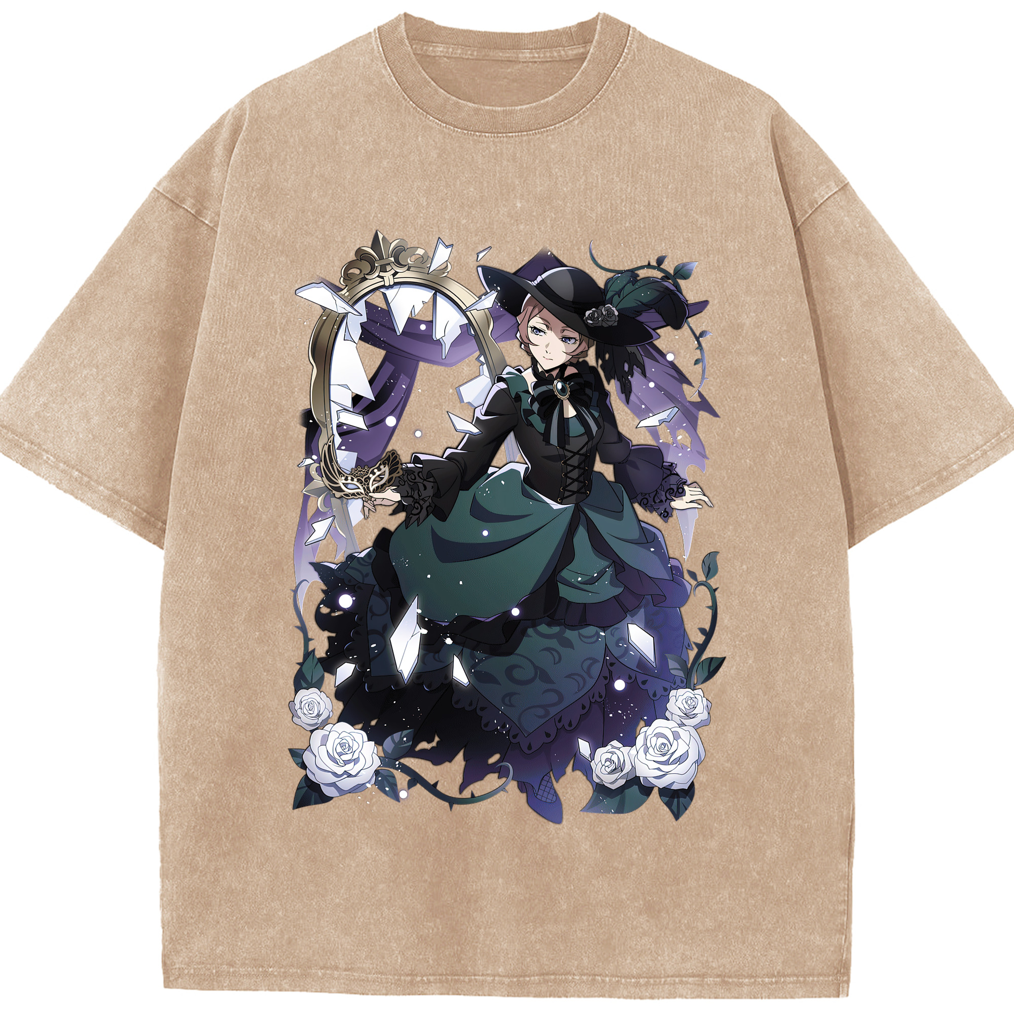 （画像用） 文豪ストレイドッグス Bungo Stray Dogs 綿100% ヴィンテージ風 半袖Tシャツ（フロントプリント）