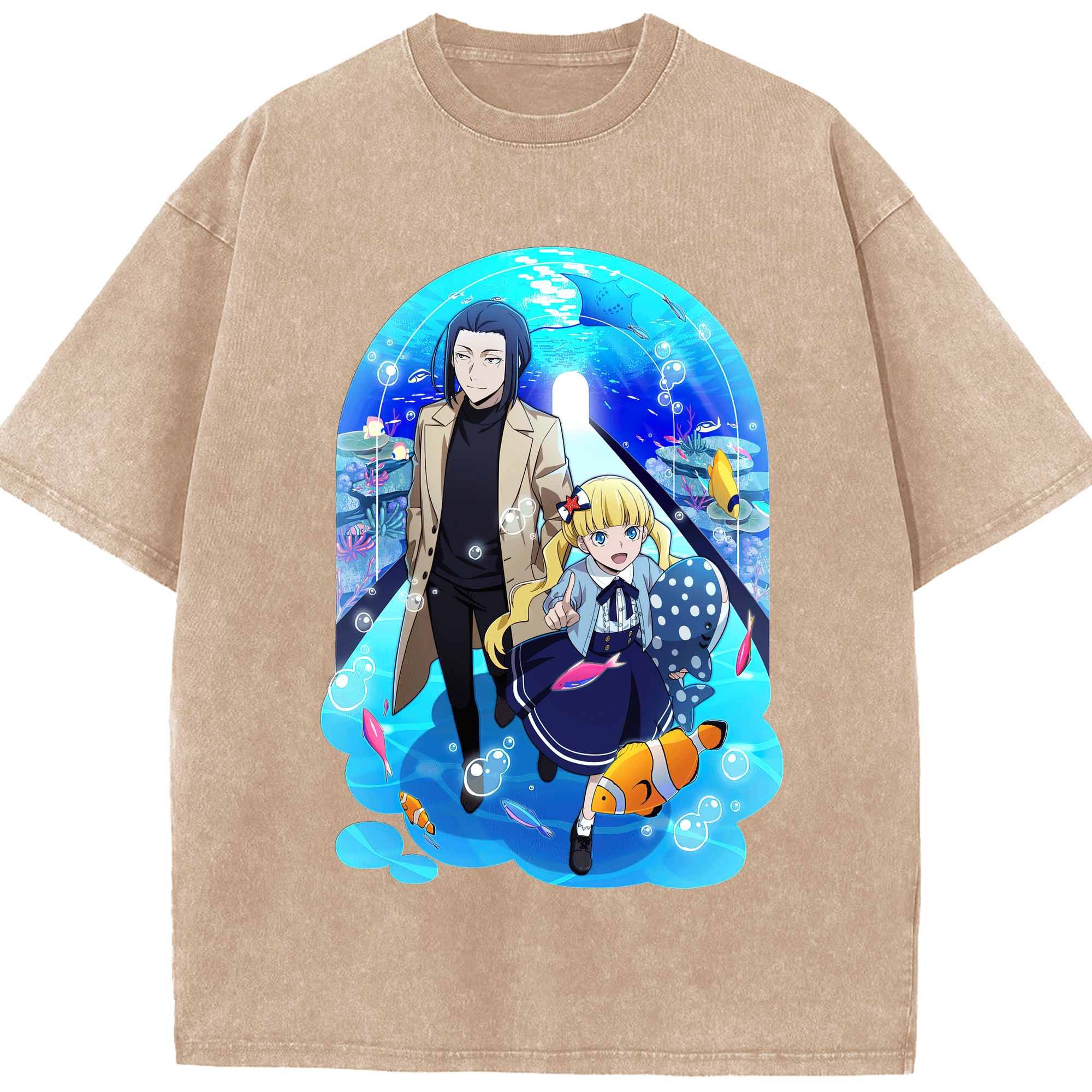 （画像用） 文豪ストレイドッグス Bungo Stray Dogs 綿100% ヴィンテージ風 半袖Tシャツ（フロントプリント）
