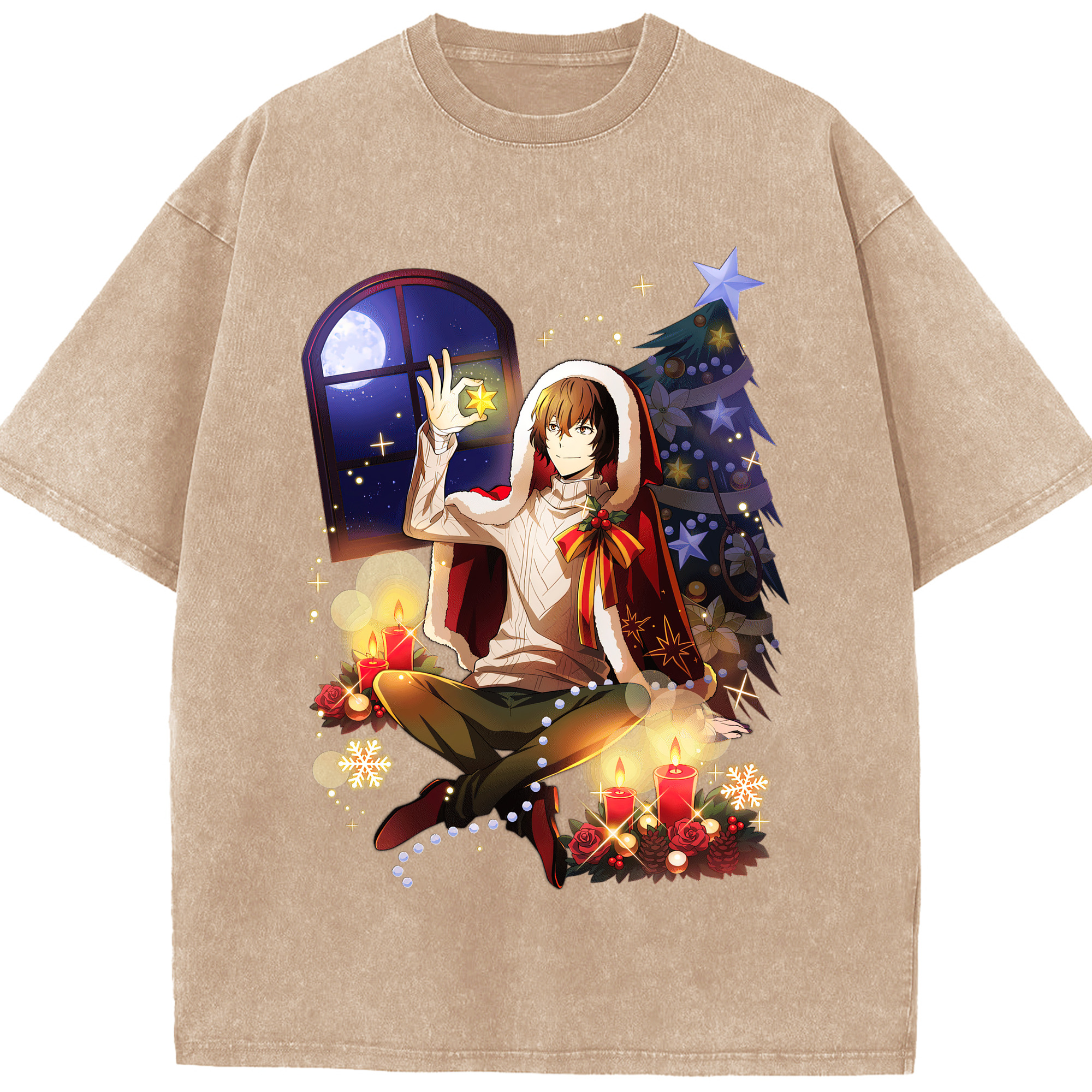 （画像用） 文豪ストレイドッグス Bungo Stray Dogs 綿100% ヴィンテージ風 半袖Tシャツ（フロントプリント）