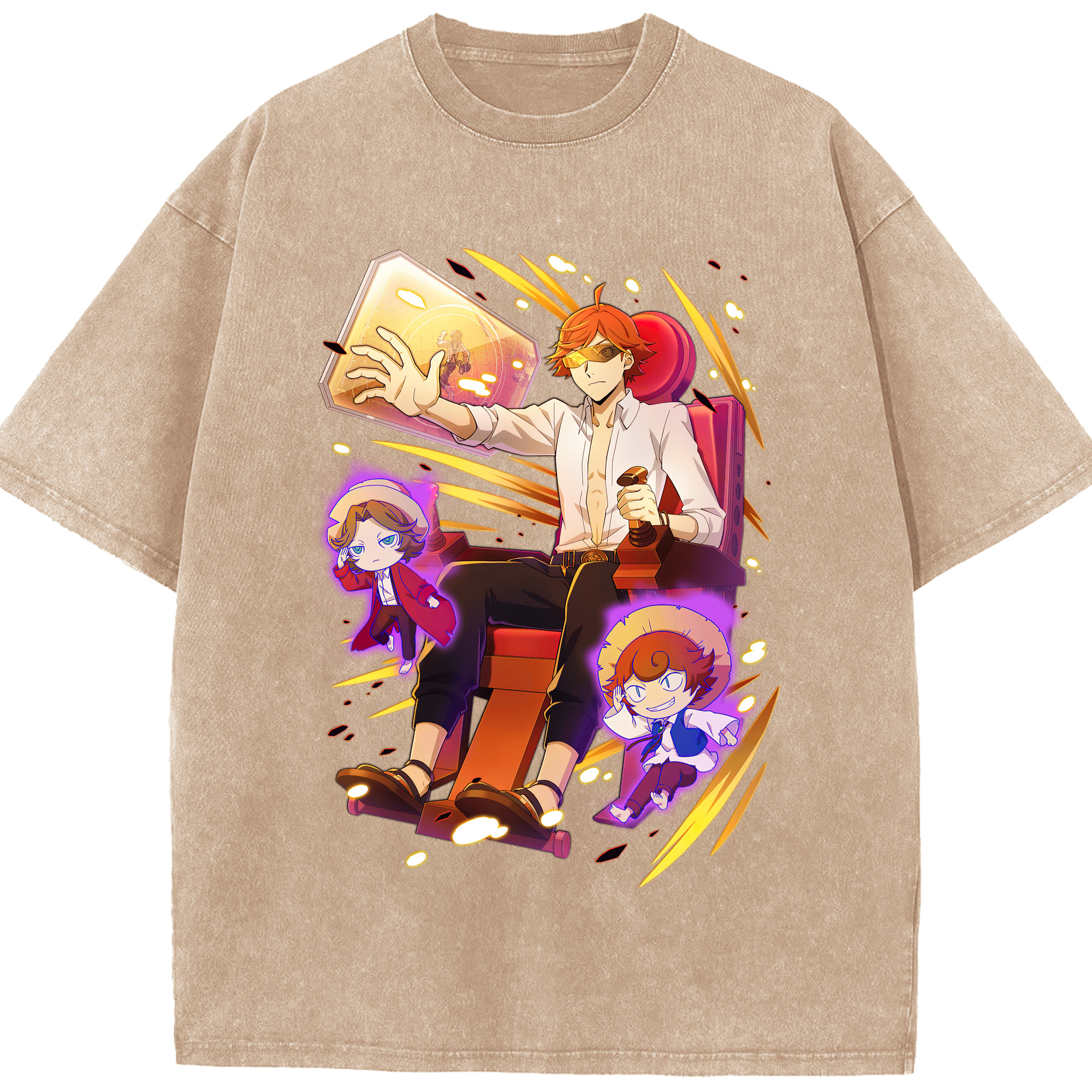 （画像用） 文豪ストレイドッグス Bungo Stray Dogs 綿100% ヴィンテージ風 半袖Tシャツ（フロントプリント）