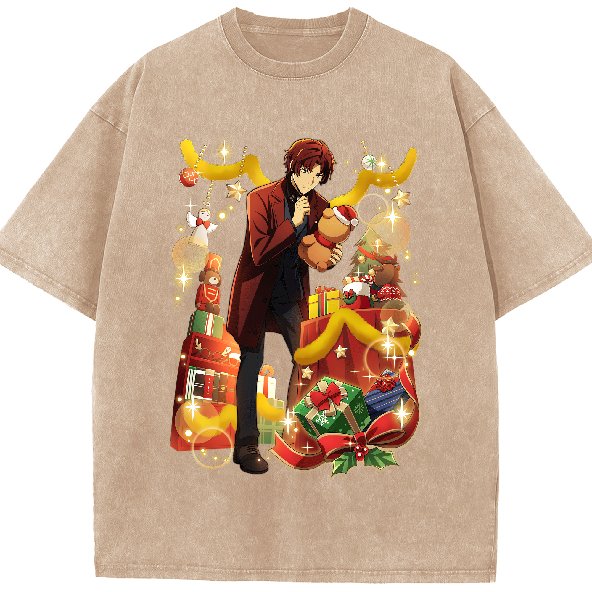 （画像用） 文豪ストレイドッグス Bungo Stray Dogs 綿100% ヴィンテージ風 半袖Tシャツ（フロントプリント）