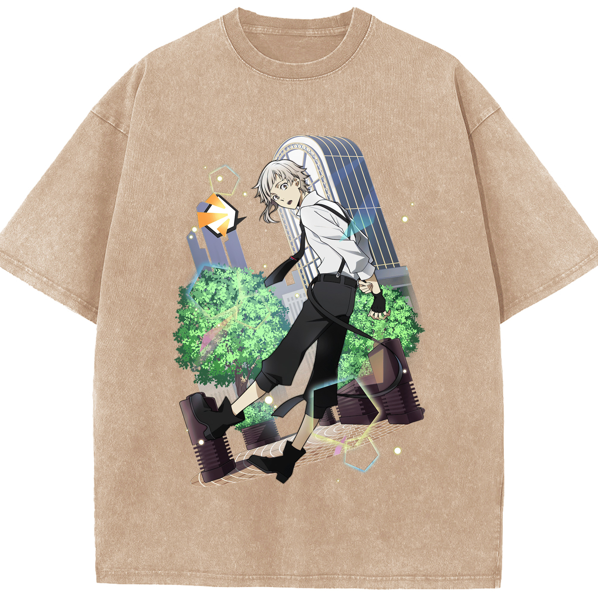 （画像用） 文豪ストレイドッグス Bungo Stray Dogs 綿100% ヴィンテージ風 半袖Tシャツ（フロントプリント）