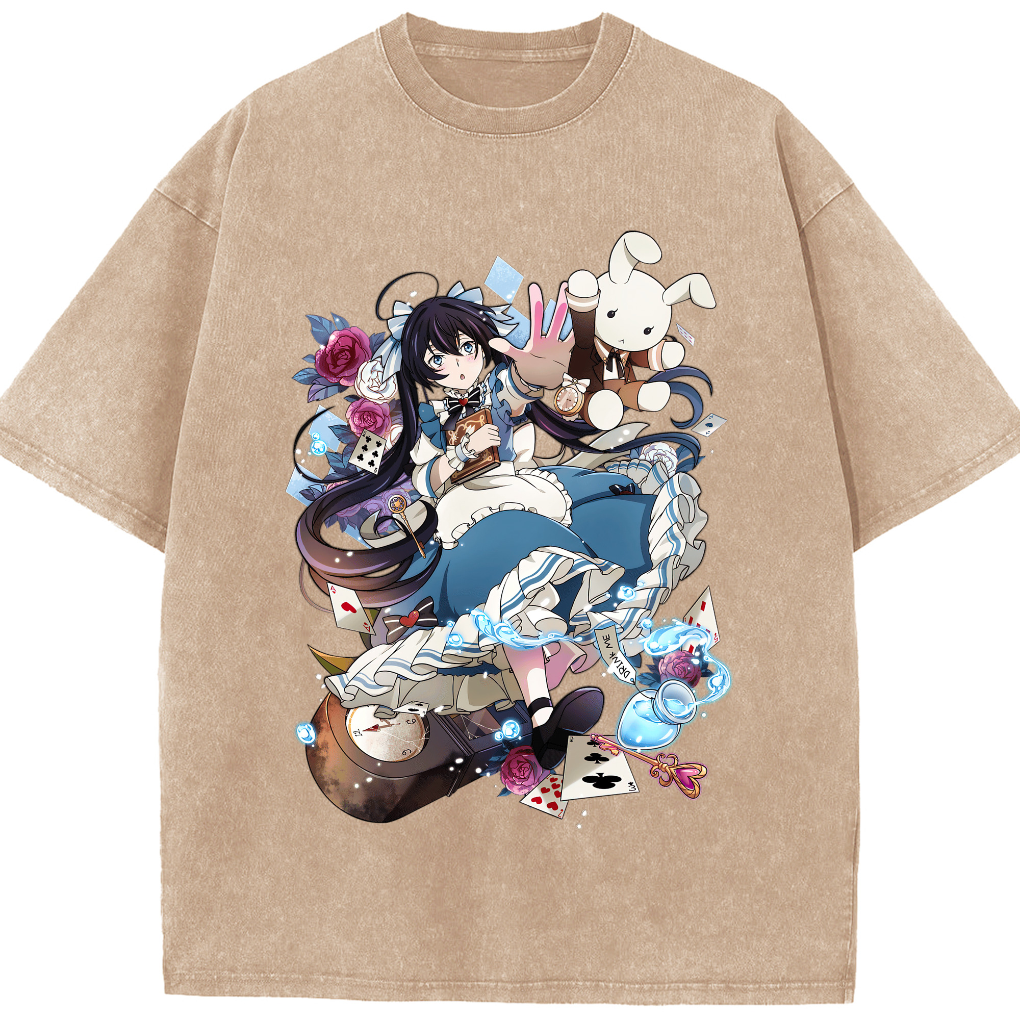 （画像用） 文豪ストレイドッグス Bungo Stray Dogs 綿100% ヴィンテージ風 半袖Tシャツ（フロントプリント）