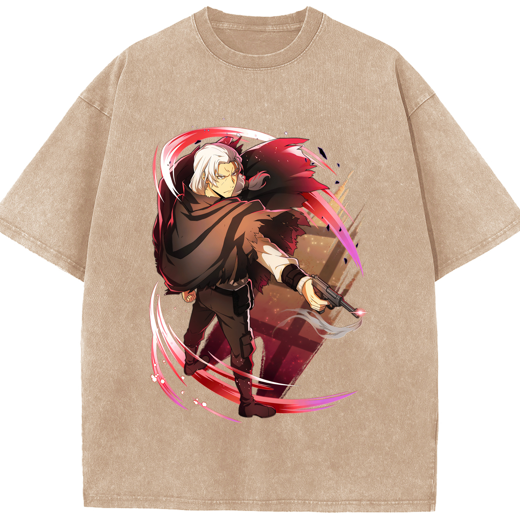 （画像用） 文豪ストレイドッグス Bungo Stray Dogs 綿100% ヴィンテージ風 半袖Tシャツ（フロントプリント）