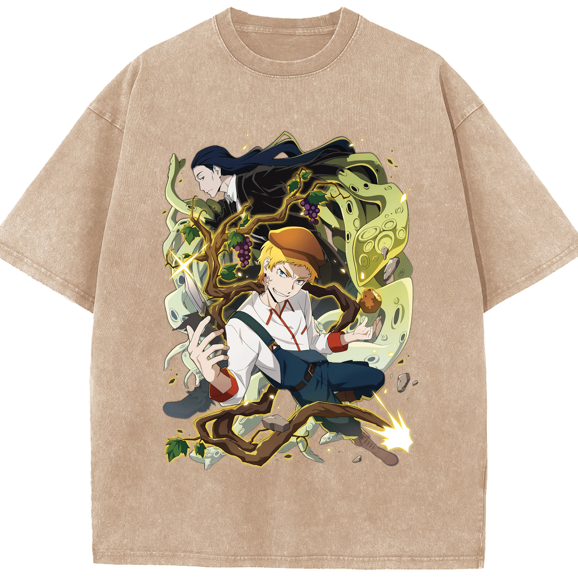 （画像用） 文豪ストレイドッグス Bungo Stray Dogs 綿100% ヴィンテージ風 半袖Tシャツ（フロントプリント）