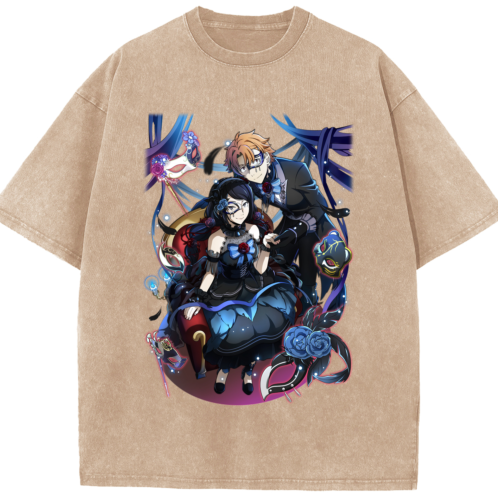 （画像用） 文豪ストレイドッグス Bungo Stray Dogs 綿100% ヴィンテージ風 半袖Tシャツ（フロントプリント）