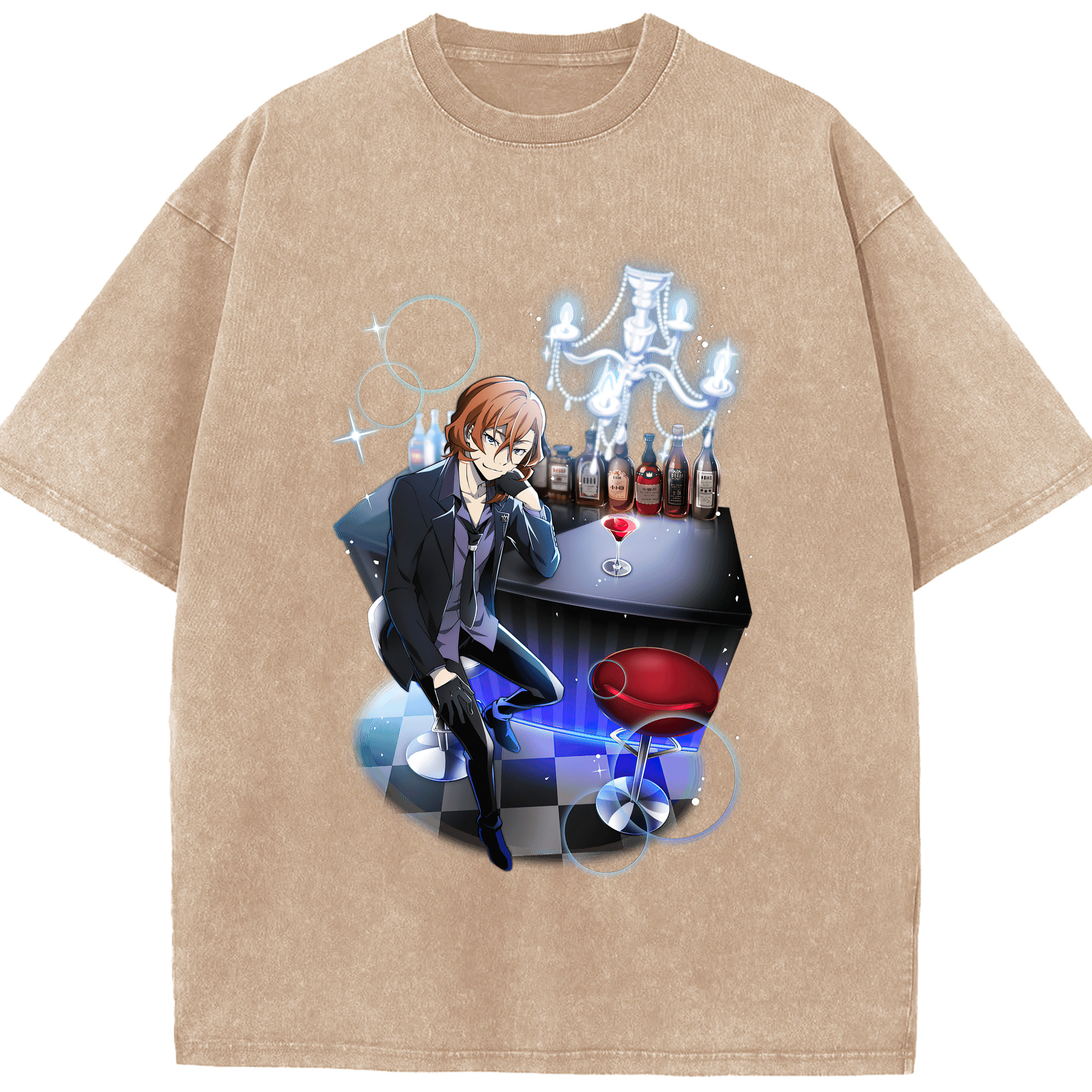 （画像用） 文豪ストレイドッグス Bungo Stray Dogs 綿100% ヴィンテージ風 半袖Tシャツ（フロントプリント）