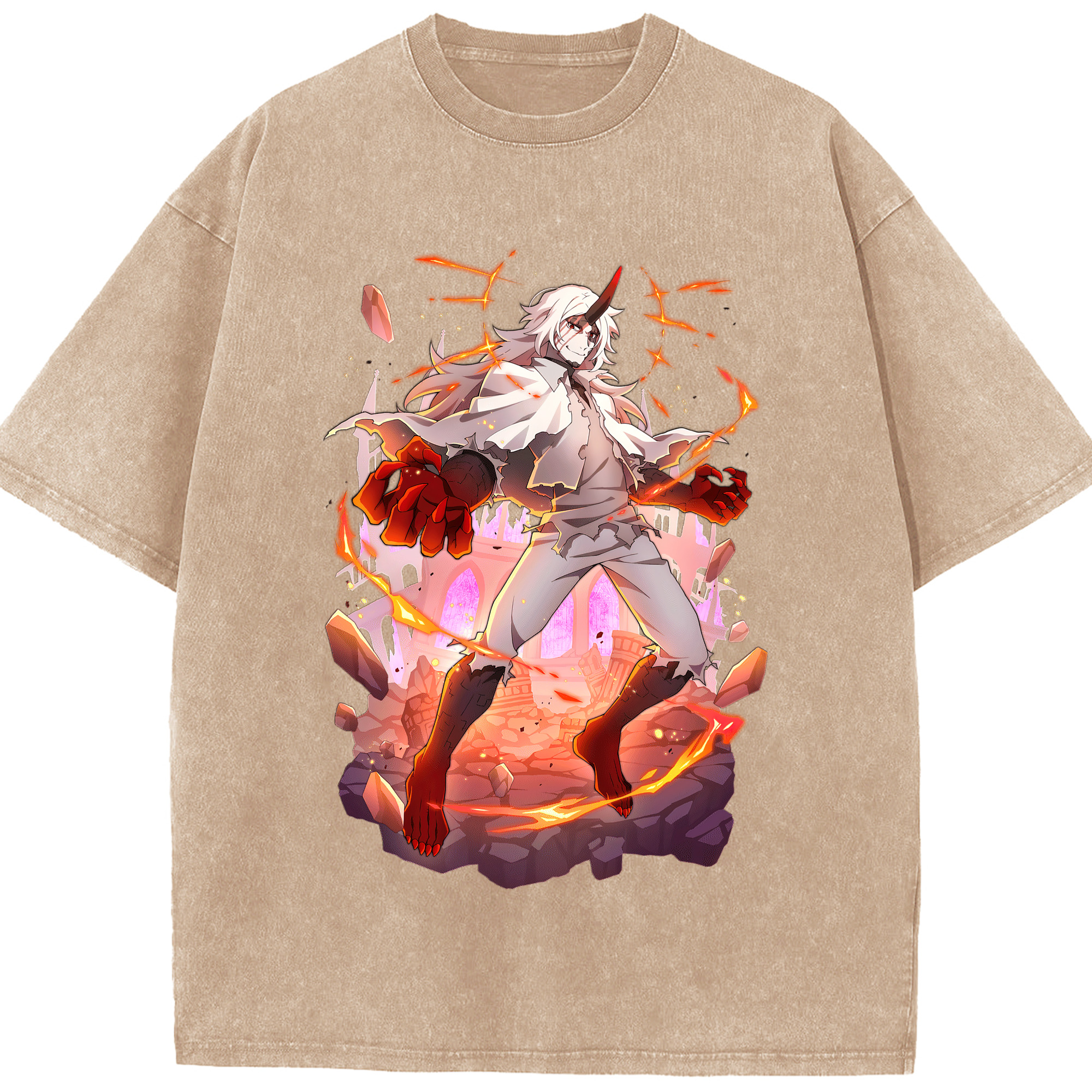 （画像用） 文豪ストレイドッグス Bungo Stray Dogs 綿100% ヴィンテージ風 半袖Tシャツ（フロントプリント）