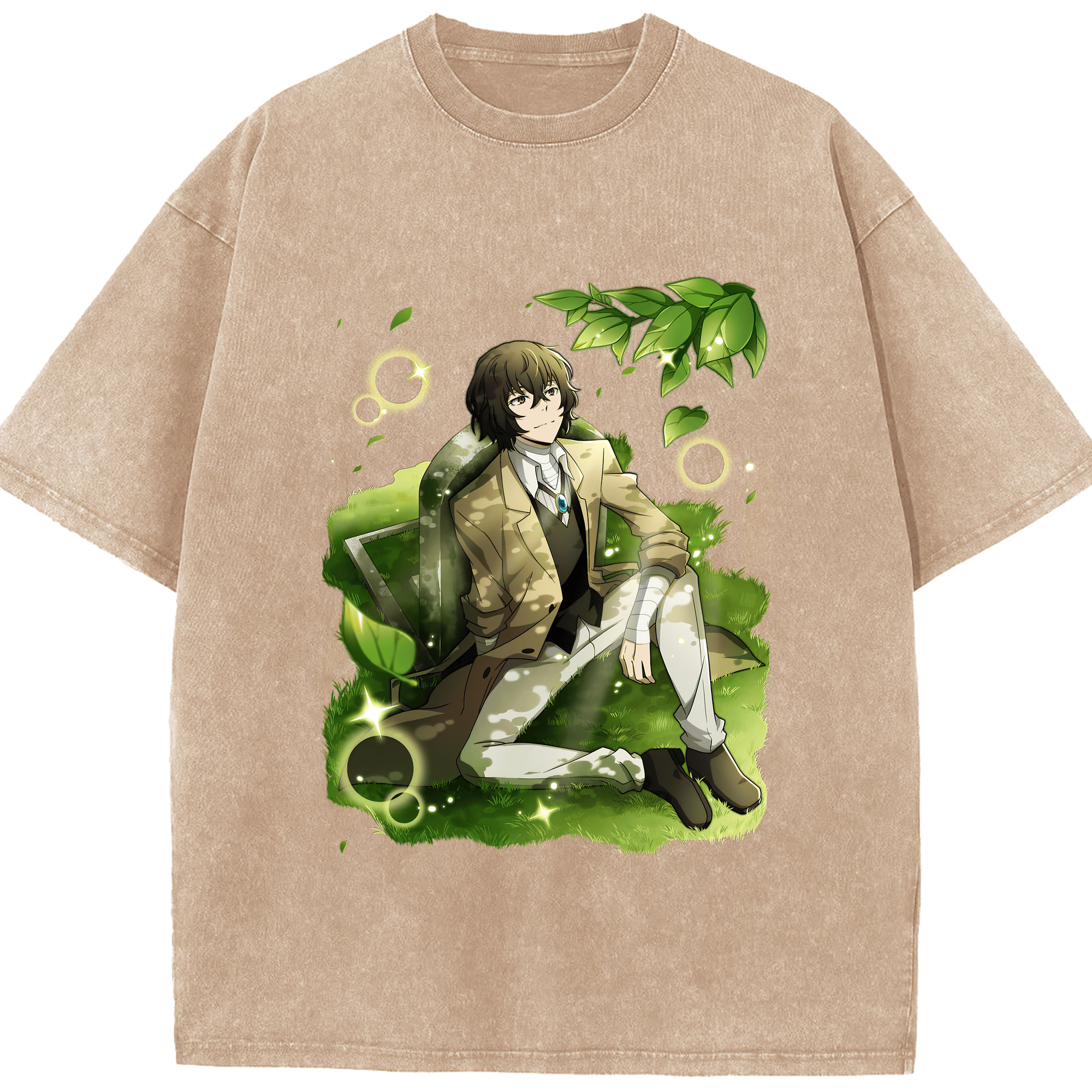 （画像用） 文豪ストレイドッグス Bungo Stray Dogs 綿100% ヴィンテージ風 半袖Tシャツ（フロントプリント）