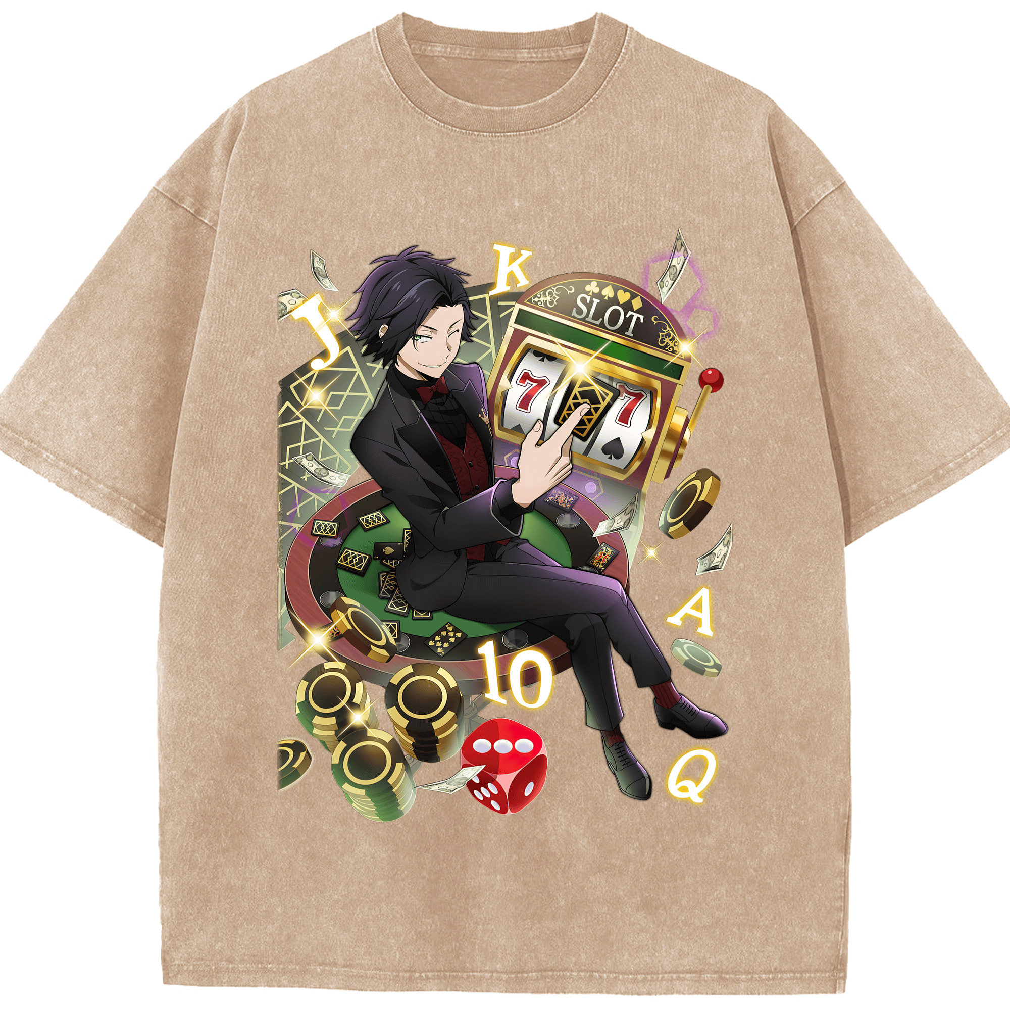 （画像用） 文豪ストレイドッグス Bungo Stray Dogs 綿100% ヴィンテージ風 半袖Tシャツ（フロントプリント）