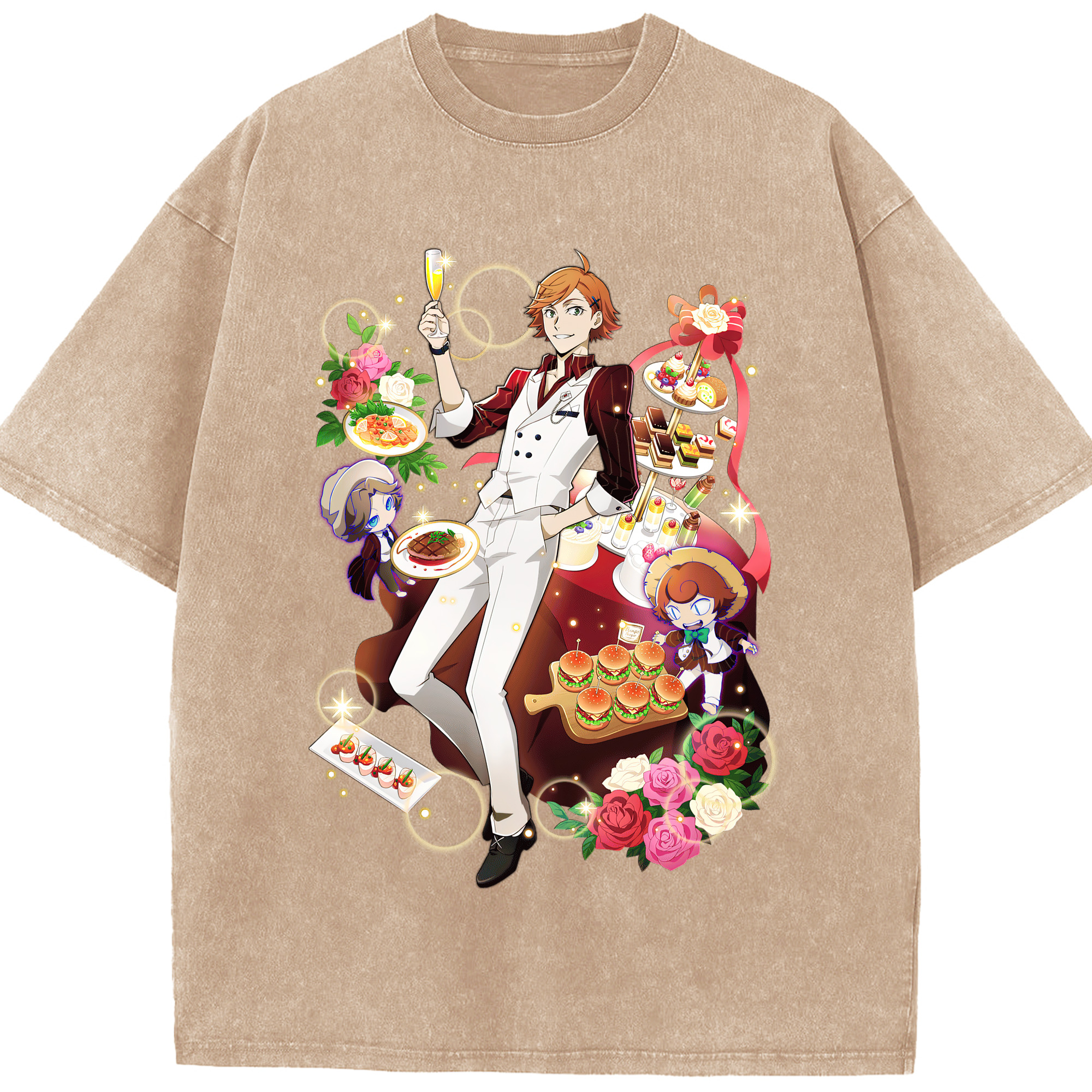 （画像用） 文豪ストレイドッグス Bungo Stray Dogs 綿100% ヴィンテージ風 半袖Tシャツ（フロントプリント）