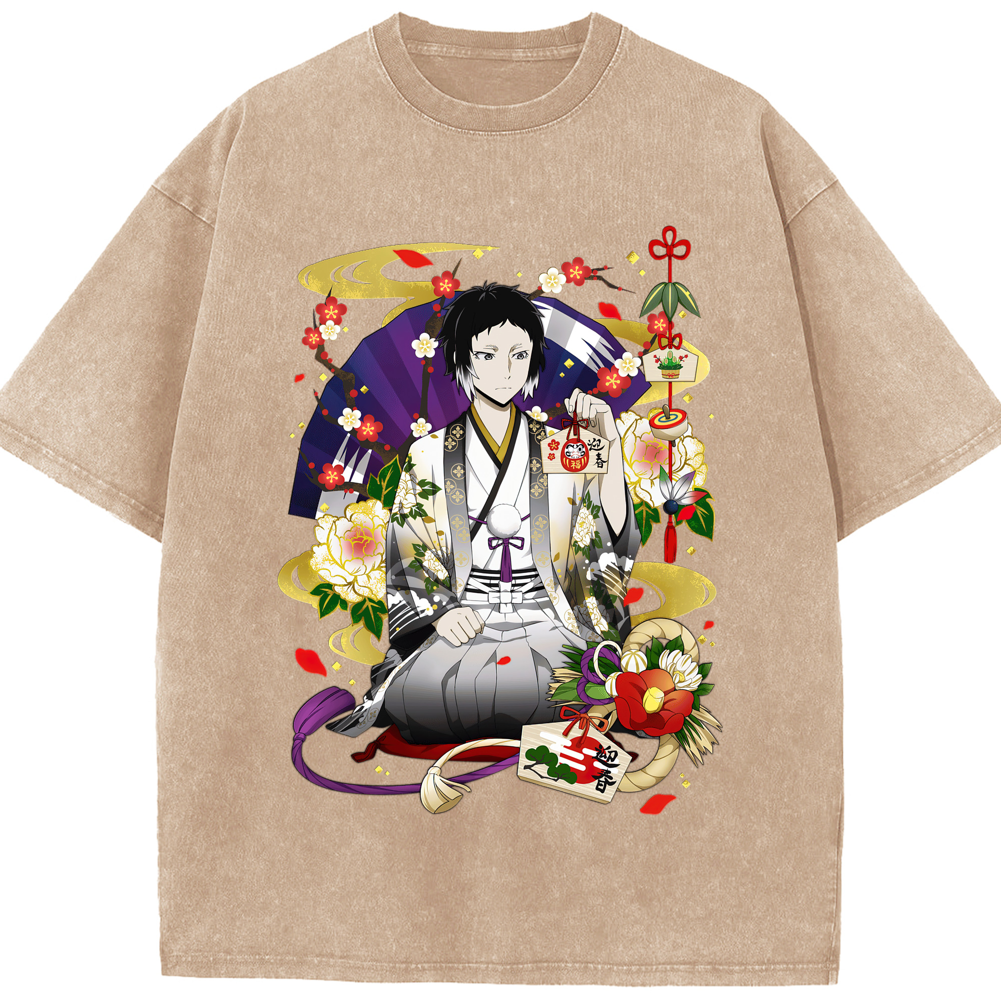 （画像用） 文豪ストレイドッグス Bungo Stray Dogs 綿100% ヴィンテージ風 半袖Tシャツ（フロントプリント）