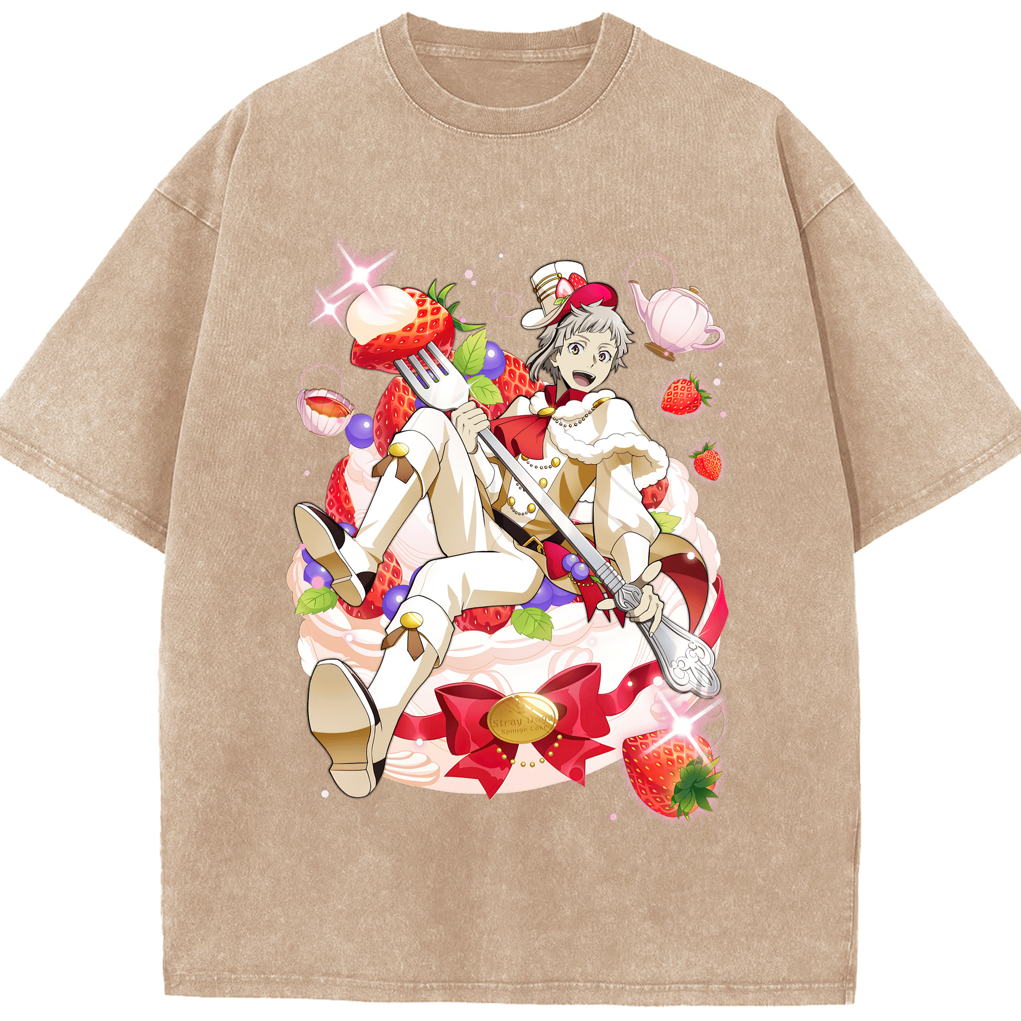 （画像用） 文豪ストレイドッグス Bungo Stray Dogs 綿100% ヴィンテージ風 半袖Tシャツ（フロントプリント）