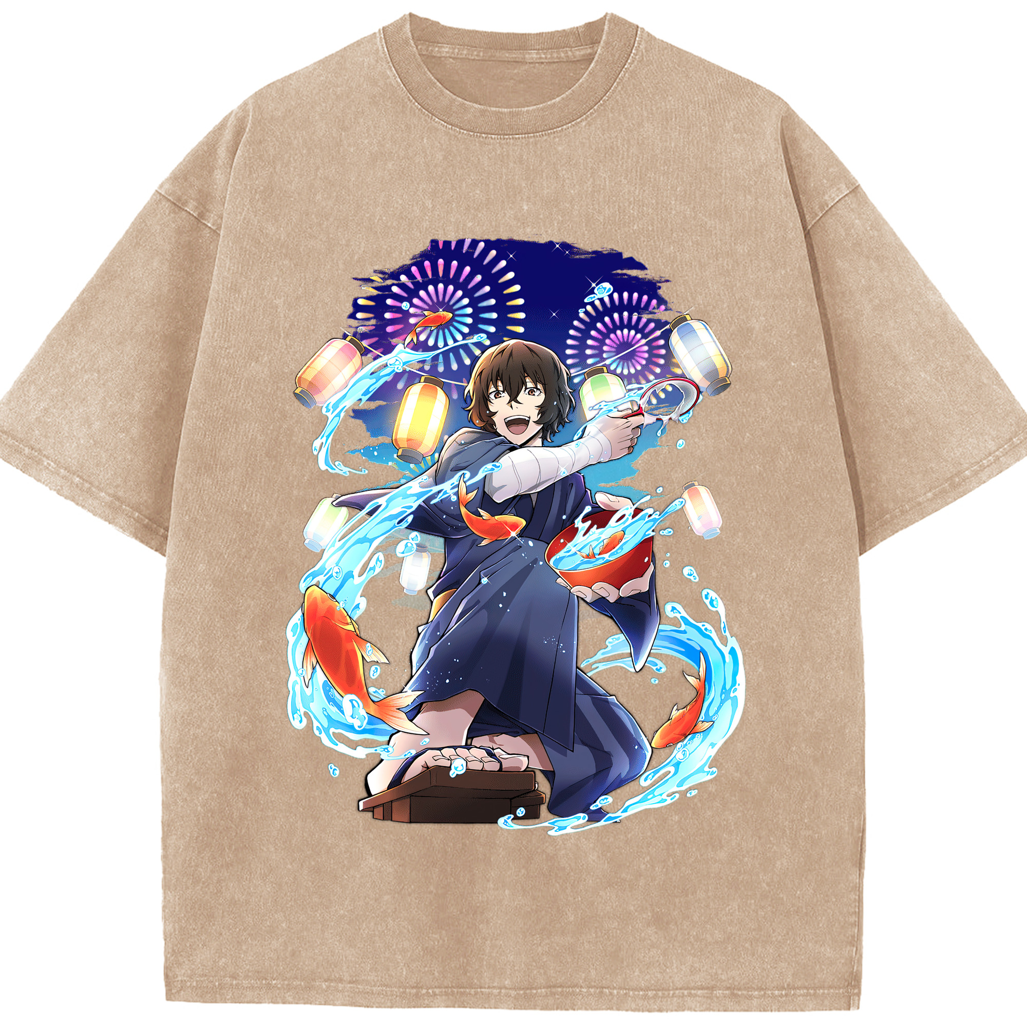 （画像用） 文豪ストレイドッグス Bungo Stray Dogs 綿100% ヴィンテージ風 半袖Tシャツ（フロントプリント）