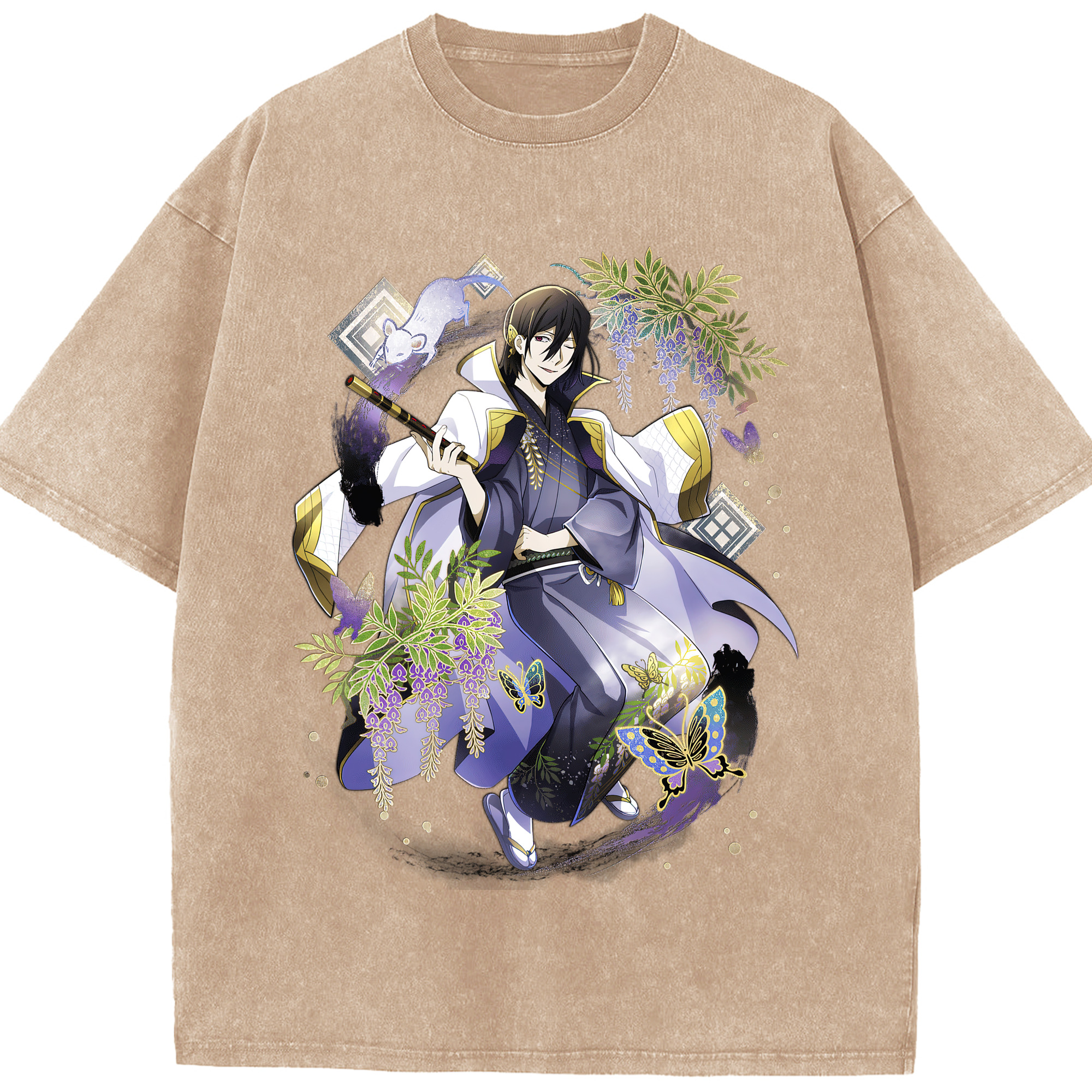 （画像用） 文豪ストレイドッグス Bungo Stray Dogs 綿100% ヴィンテージ風 半袖Tシャツ（フロントプリント）