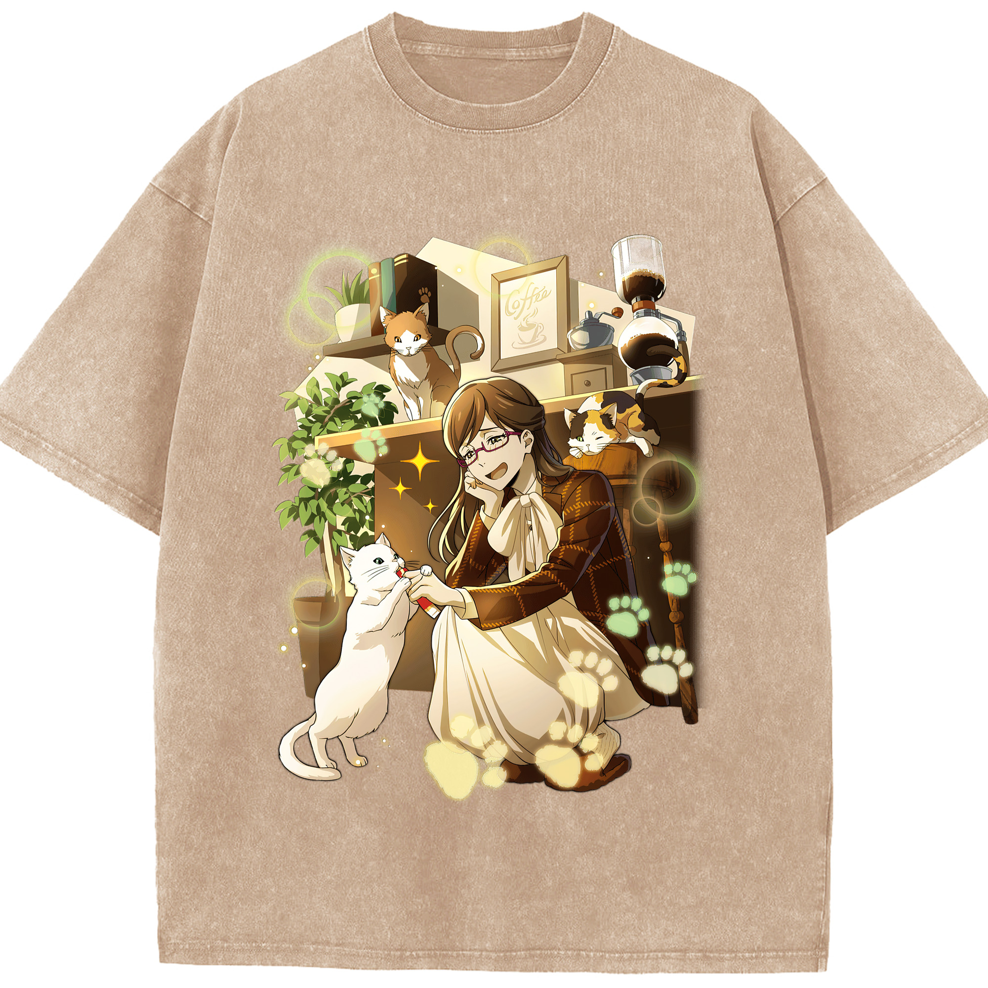 （画像用） 文豪ストレイドッグス Bungo Stray Dogs 綿100% ヴィンテージ風 半袖Tシャツ（フロントプリント）
