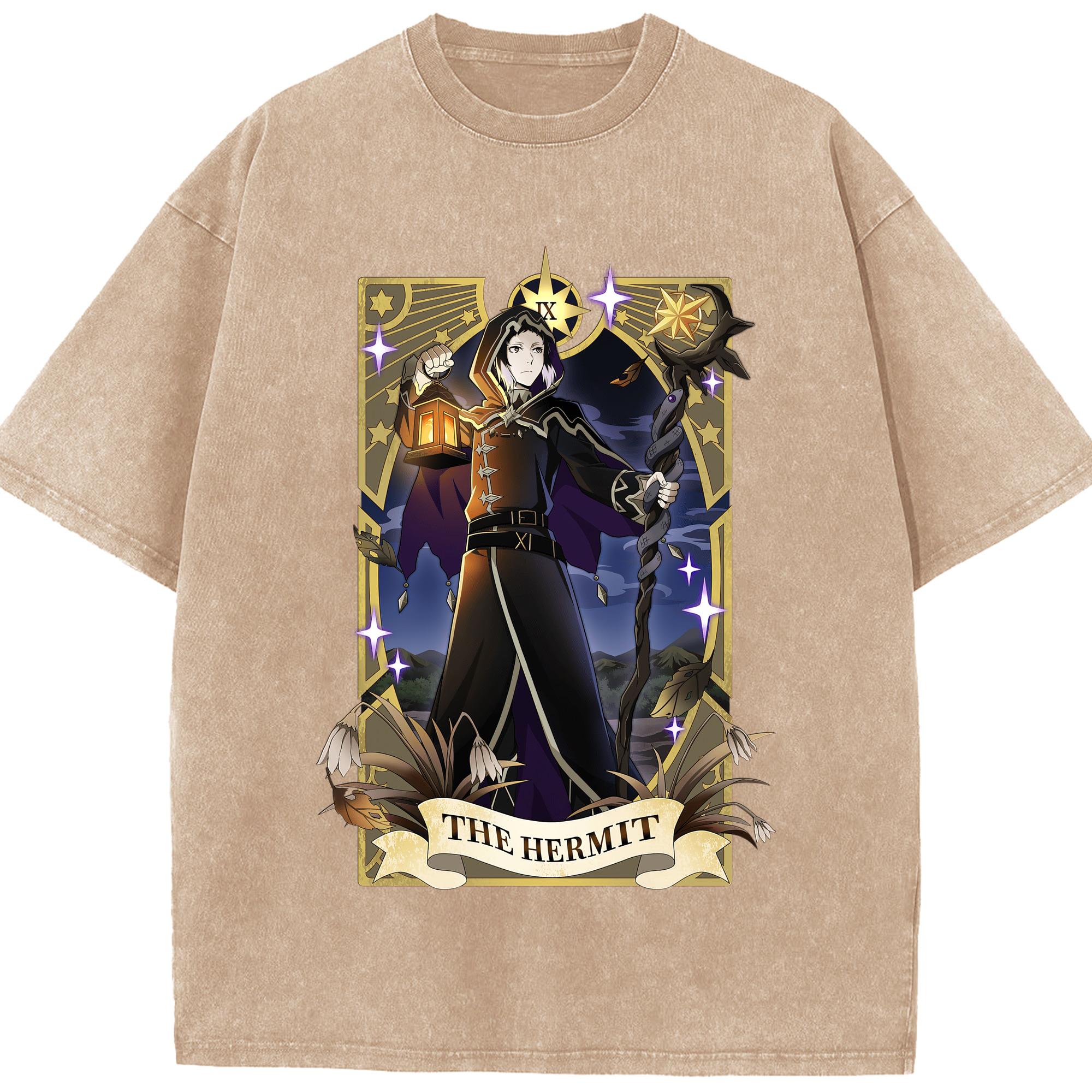 （画像用） 文豪ストレイドッグス Bungo Stray Dogs 綿100% ヴィンテージ風 半袖Tシャツ（フロントプリント）
