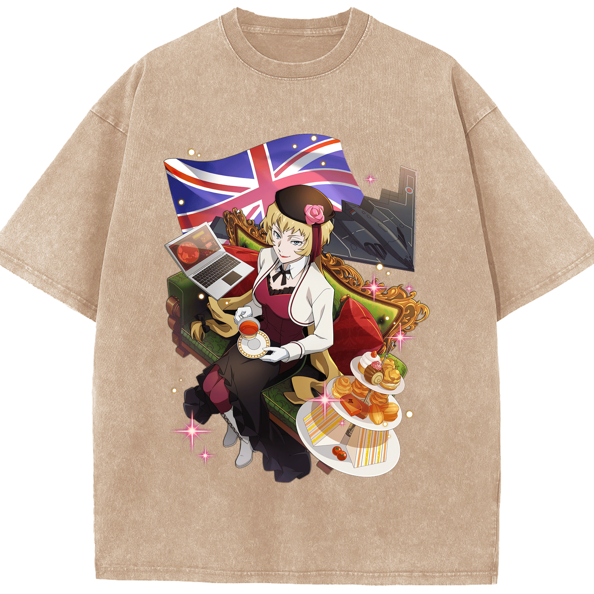 （画像用） 文豪ストレイドッグス Bungo Stray Dogs 綿100% ヴィンテージ風 半袖Tシャツ（フロントプリント）
