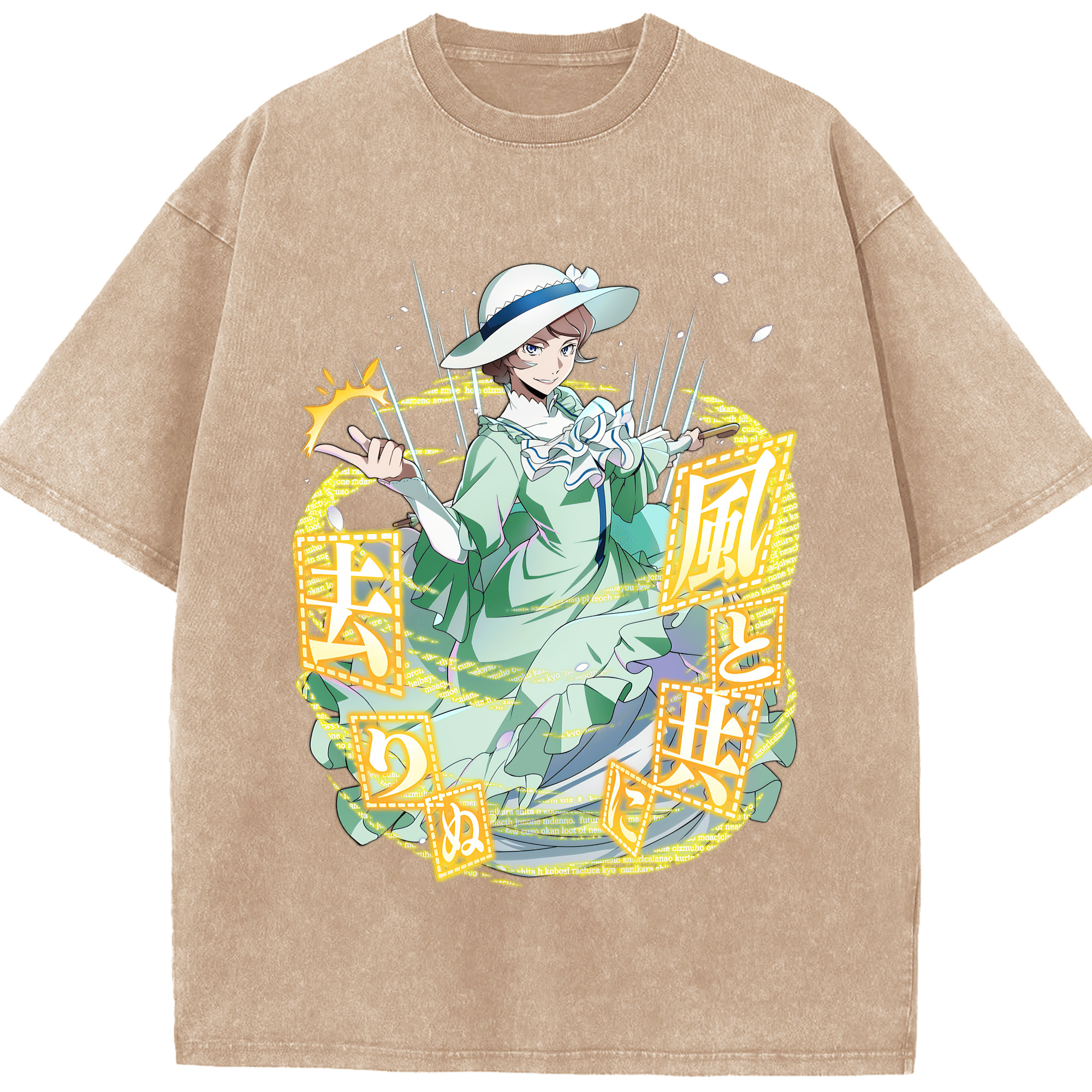 （画像用） 文豪ストレイドッグス Bungo Stray Dogs 綿100% ヴィンテージ風 半袖Tシャツ（フロントプリント）