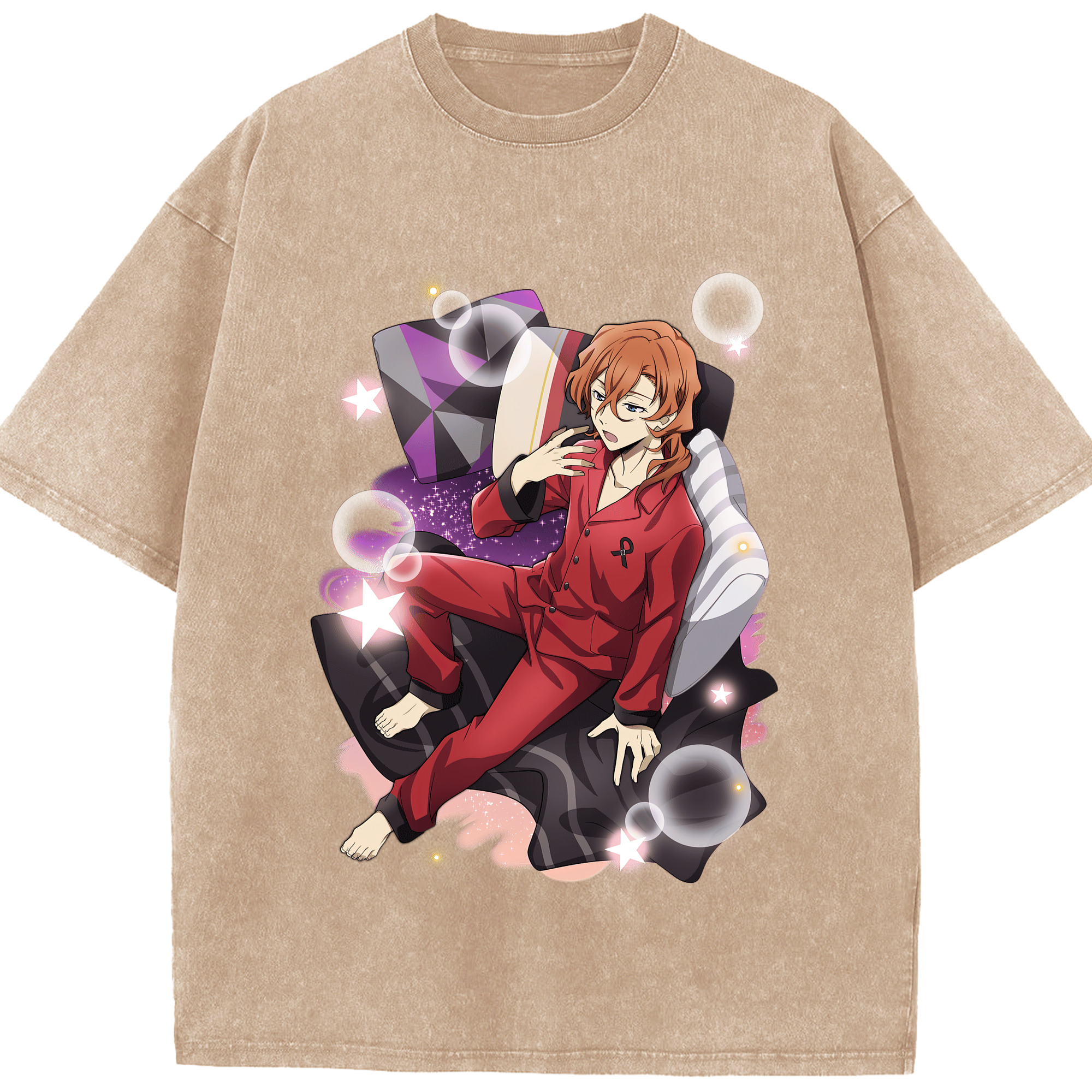（画像用） 文豪ストレイドッグス Bungo Stray Dogs 綿100% ヴィンテージ風 半袖Tシャツ（フロントプリント）