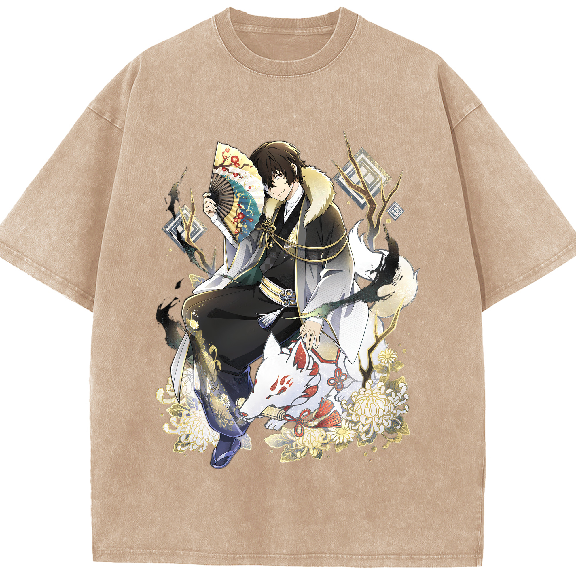 （画像用） 文豪ストレイドッグス Bungo Stray Dogs 綿100% ヴィンテージ風 半袖Tシャツ（フロントプリント）