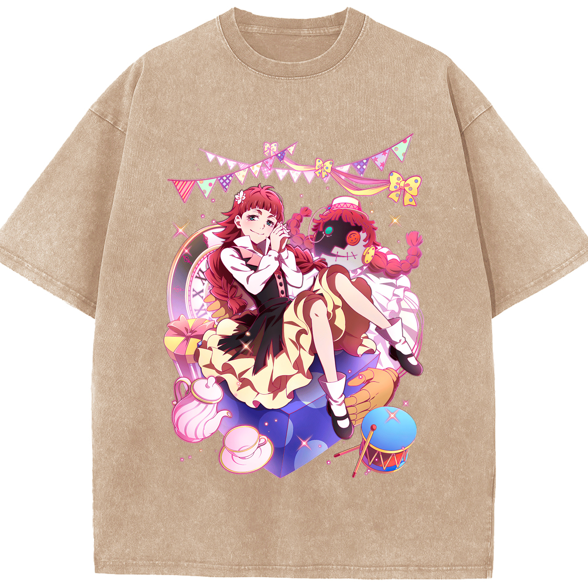 （画像用） 文豪ストレイドッグス Bungo Stray Dogs 綿100% ヴィンテージ風 半袖Tシャツ（フロントプリント）